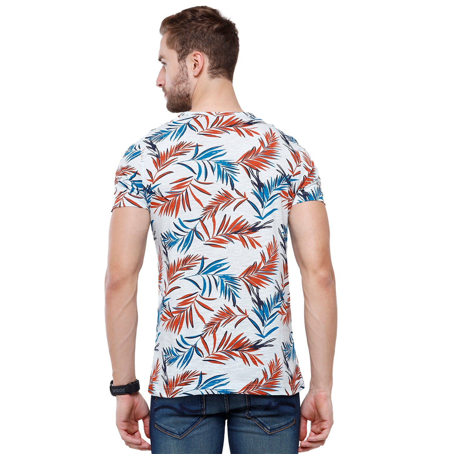 Swiss Club Mens Multi Printed Slim Fit Half Sleeve Round Neck T-Shirt (CUB - 47 B SF C) T-shirt Swiss Club 