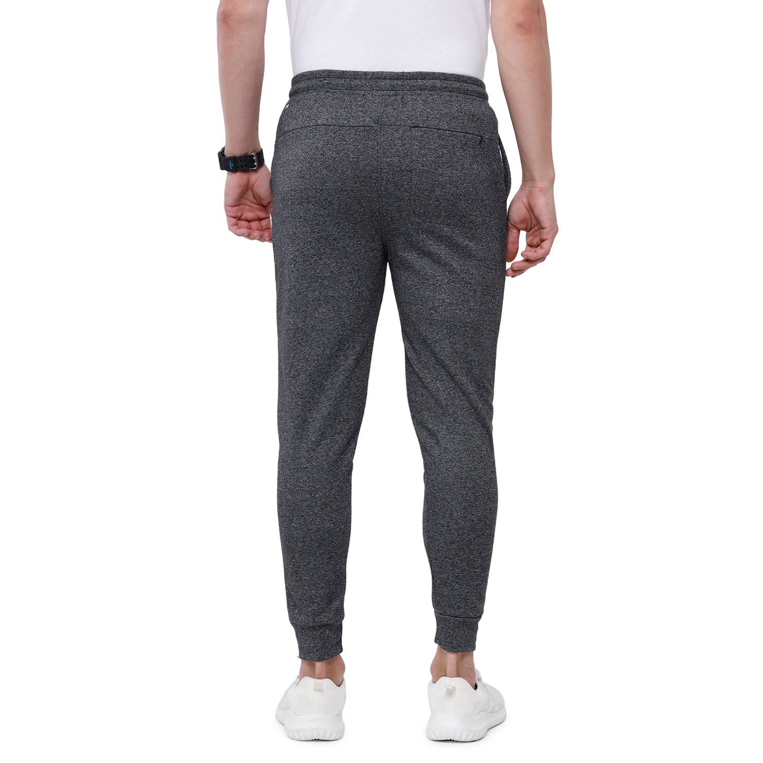 Classic Polo Men's Black Solid Mélange Slim Fit Sporty Jogger Pant - Gioz-04 C Track Pants Classic Polo 