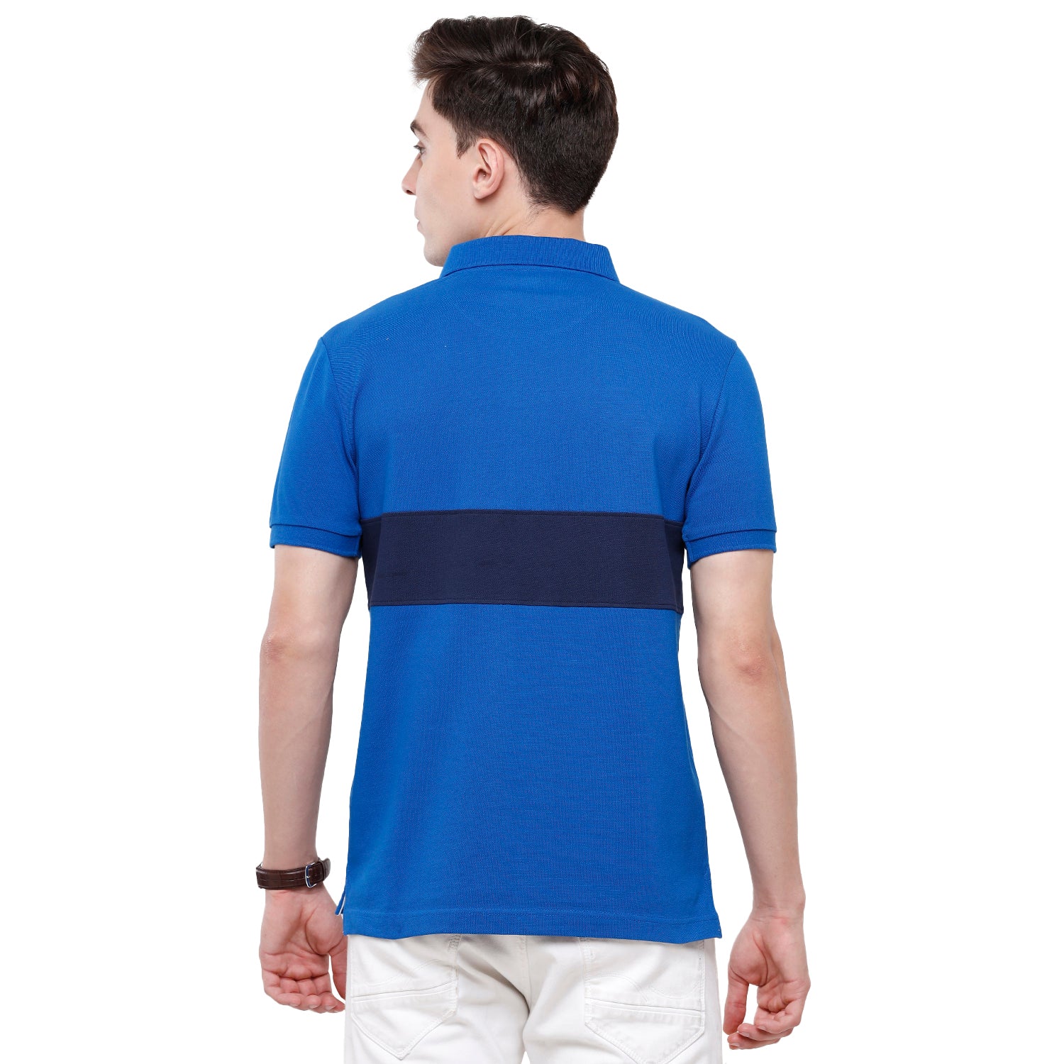 Swiss Club Mens Color Block Half Sleeve Slim Fit T-Shirt (STAG - 201 B SF P) T-shirt Swiss Club 