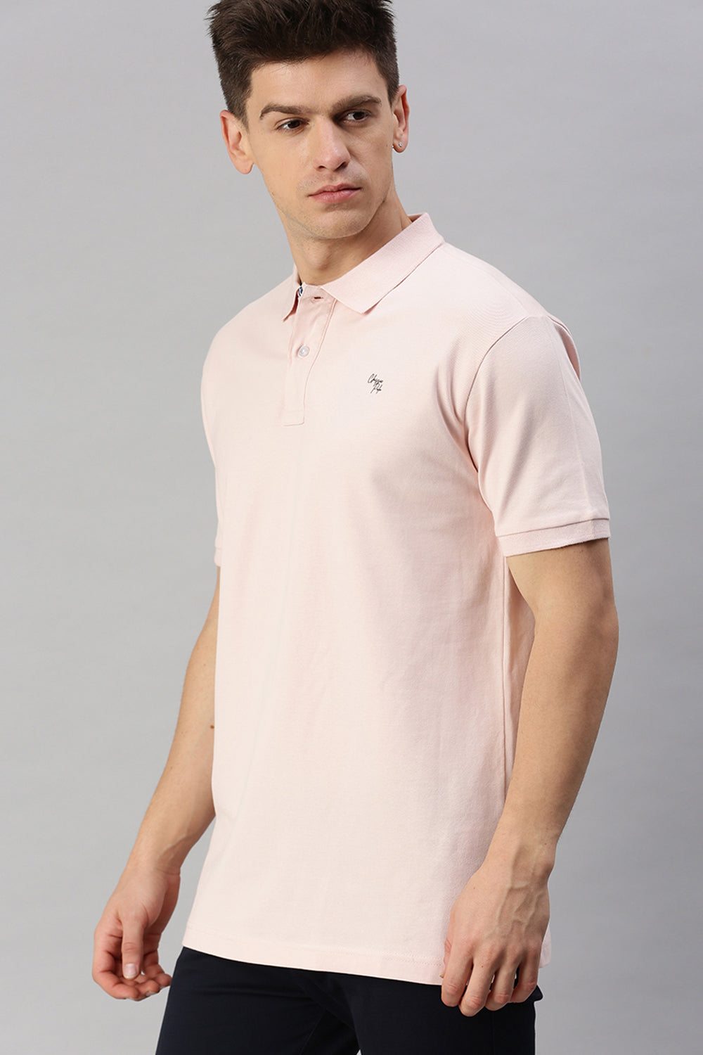 Classic Polo Men's Cotton Half Sleeve Solid Slim Fit Polo Neck Orange Color T-Shirt | Prm - 743 B