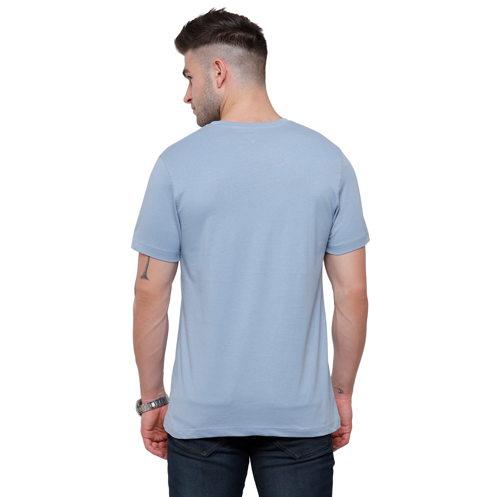 Classic Polo Mens Chest Print Half Sleeve Slim Fit T-Shirt BALENO - 402 B T-shirt Classic Polo 