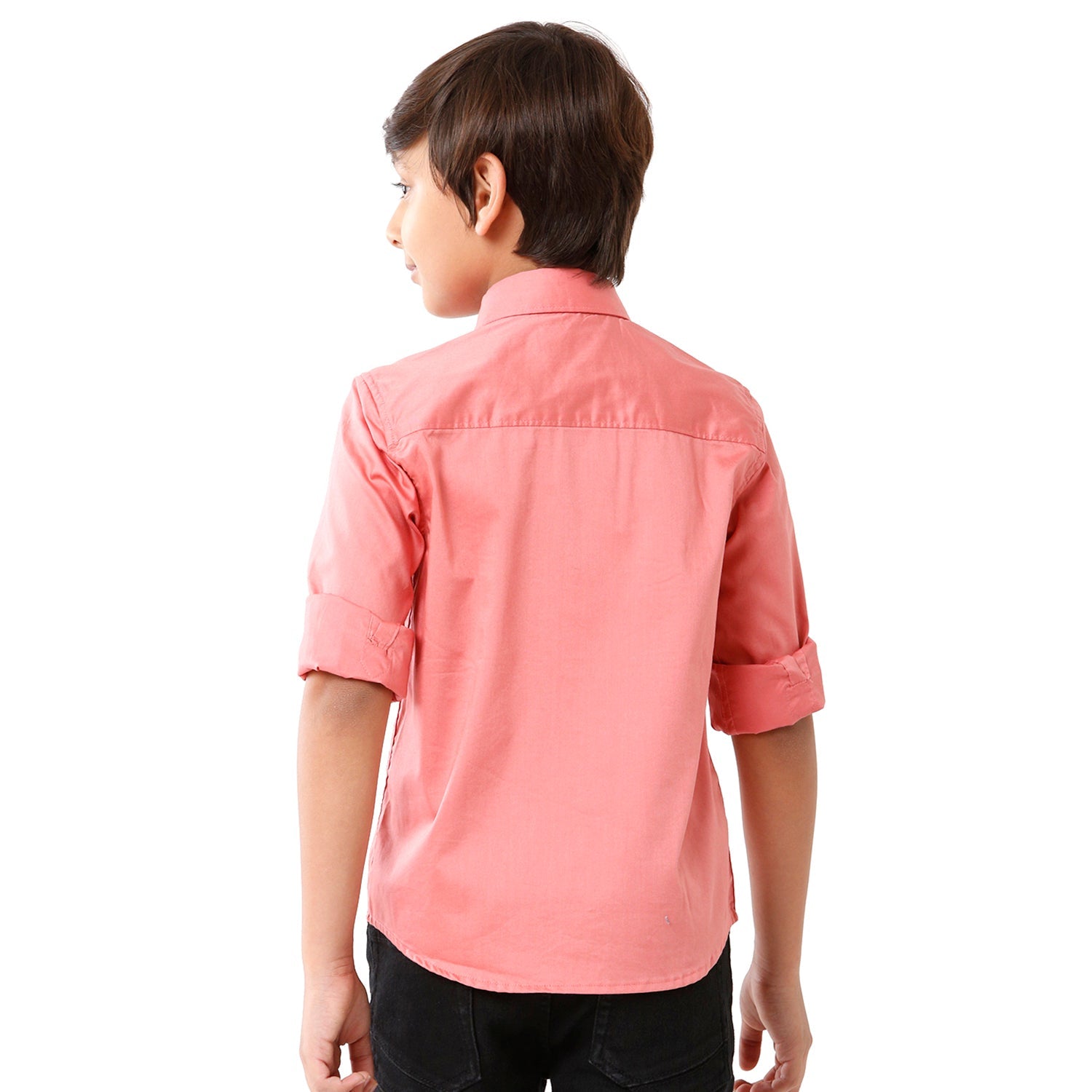 Classic Polo Bro Boys Solid Full Sleeve Slim Fit Pink Color Shirt - BBSH S2 38 A Shirts Classic Polo 