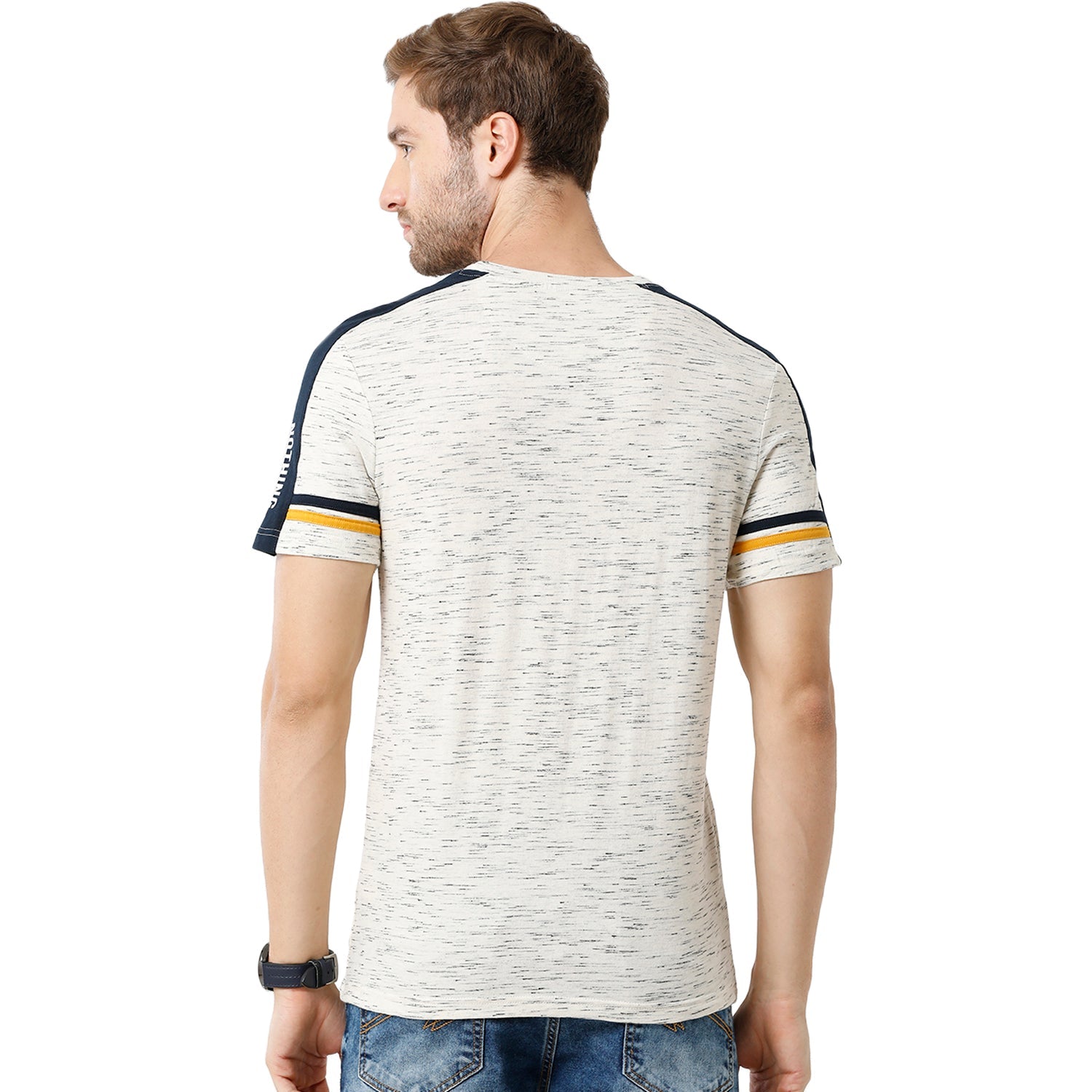 Swiss Club Men's Crew Neck Half Sleeve Light Grey Slim Fit Enriched Cotton T-shirt - CUB - 43 B SF C T-shirt Swiss Club 