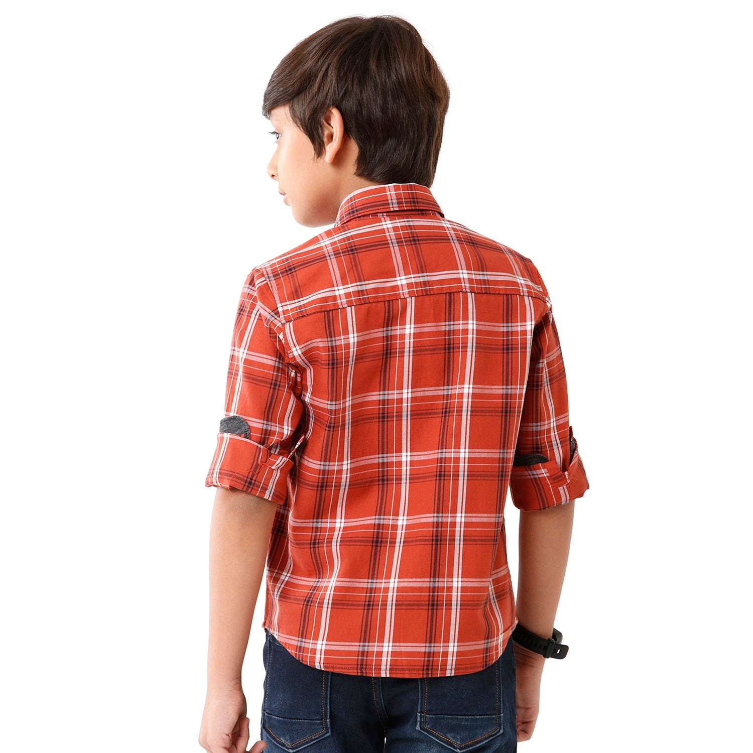 Classic Polo Bro Boys Checked Full Sleeve Slim Fit Red Color Shirt - BBSH S2 25 A Shirts Classic Polo 