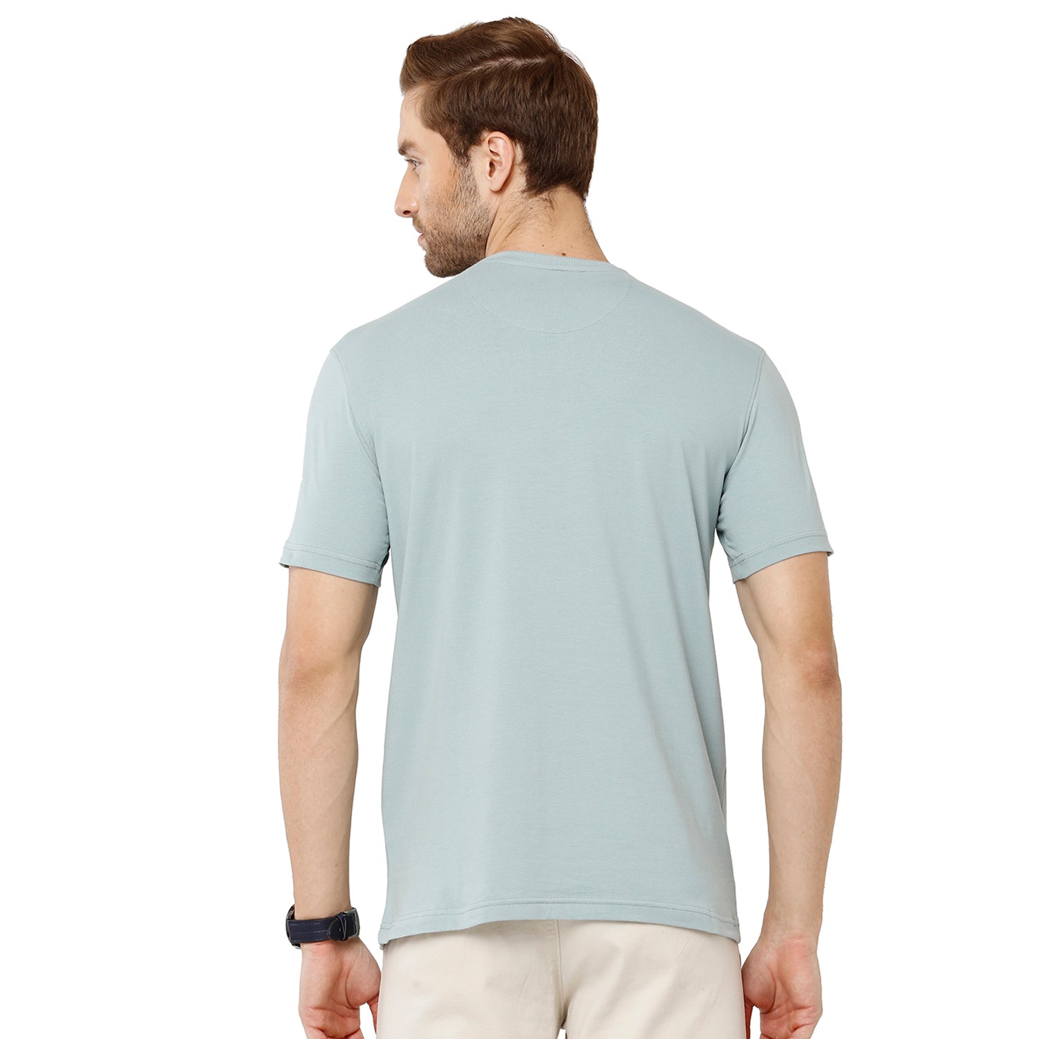 Classic Polo Men's Graphic Print Round Neck Slim Fit Cotton T Shirt - Baleno - 408 A T-shirt Classic Polo 