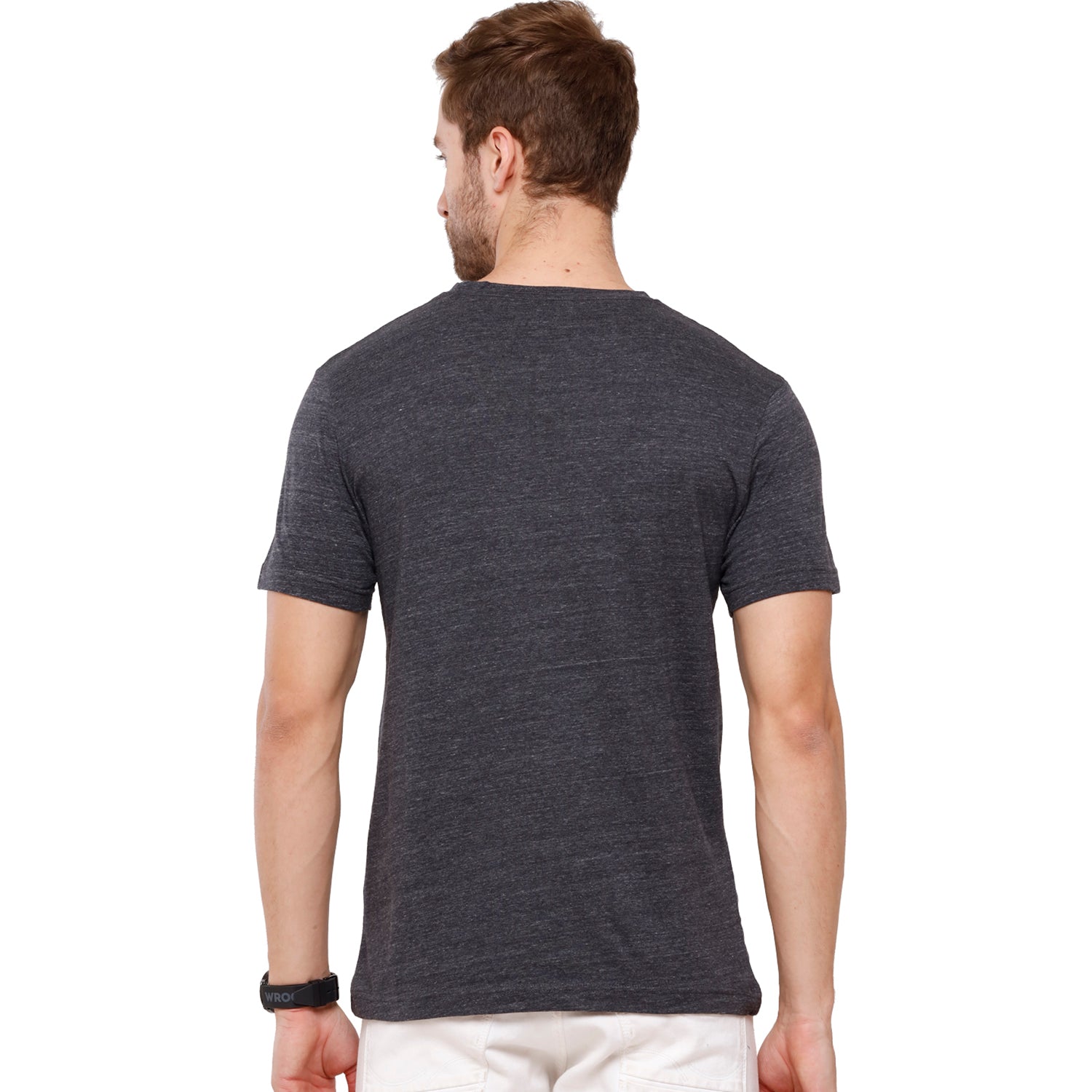 Classic Polo Mens Chest Print Half Sleeve Slim Fit Crew Neck T-Shirt (FLASH-RN-110 SF C) T-shirt Classic Polo 