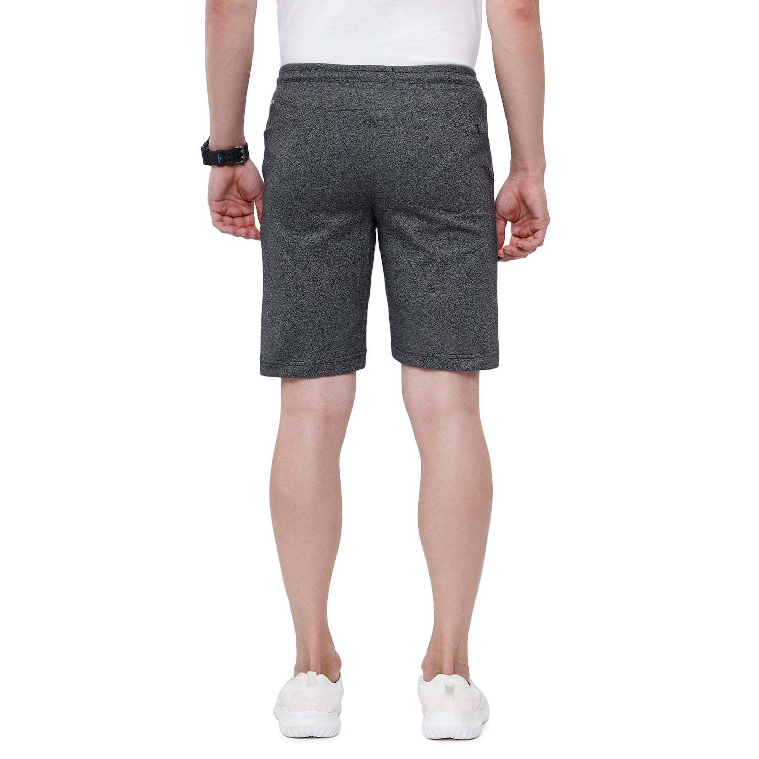 Classic Polo Men's Black Melange Printed Slim Fit Comfy Shorts - Cielo - 01 A shorts Classic Polo 