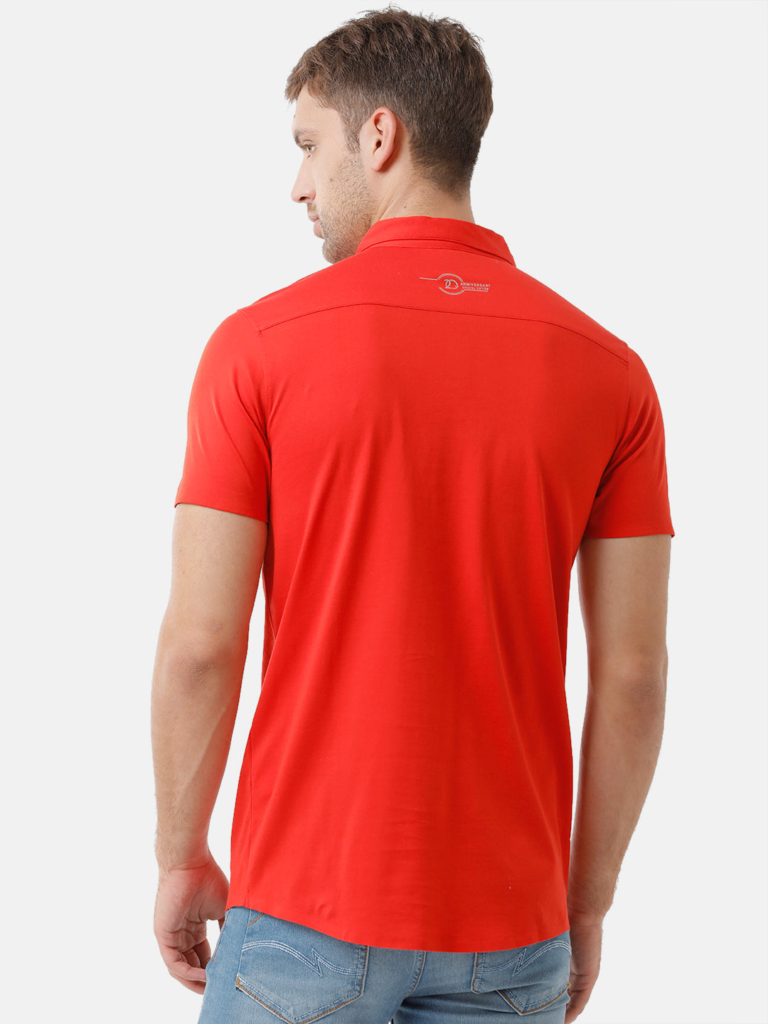 Classic Polo Mens Cotton Half Sleeve Solid Slim Fit Polo Neck Red Color T-Shirt | Unico 07 B
