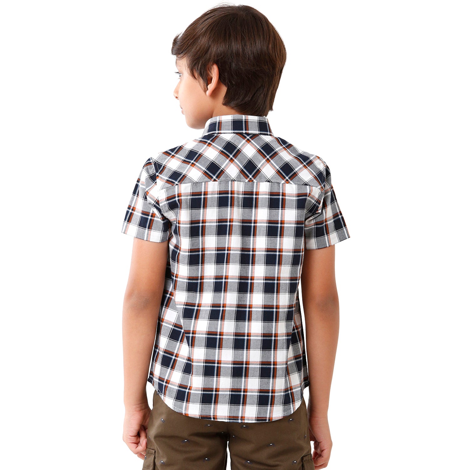 Classic Polo Bro Boys Checked Half Sleeve Slim Fit Blue Color Shirt - BBSH S2 11 A Shirts Classic Polo 
