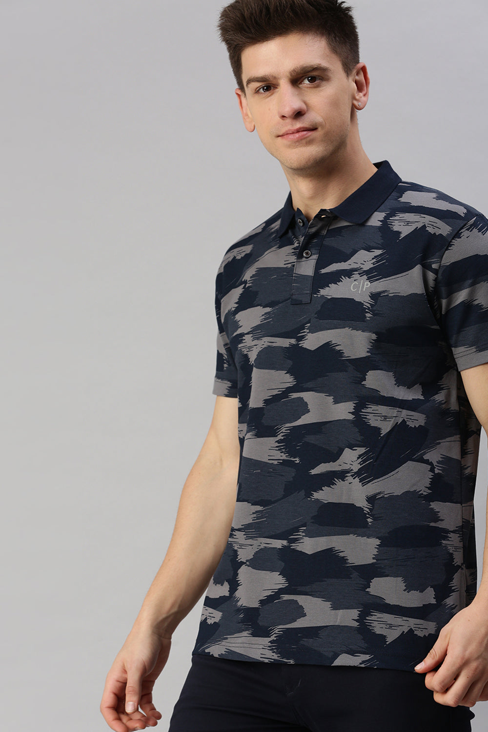 Classic Polo Men's Cotton Half Sleeve Printed Slim Fit Polo Neck Multicolor T-Shirt | Prm - 754 A
