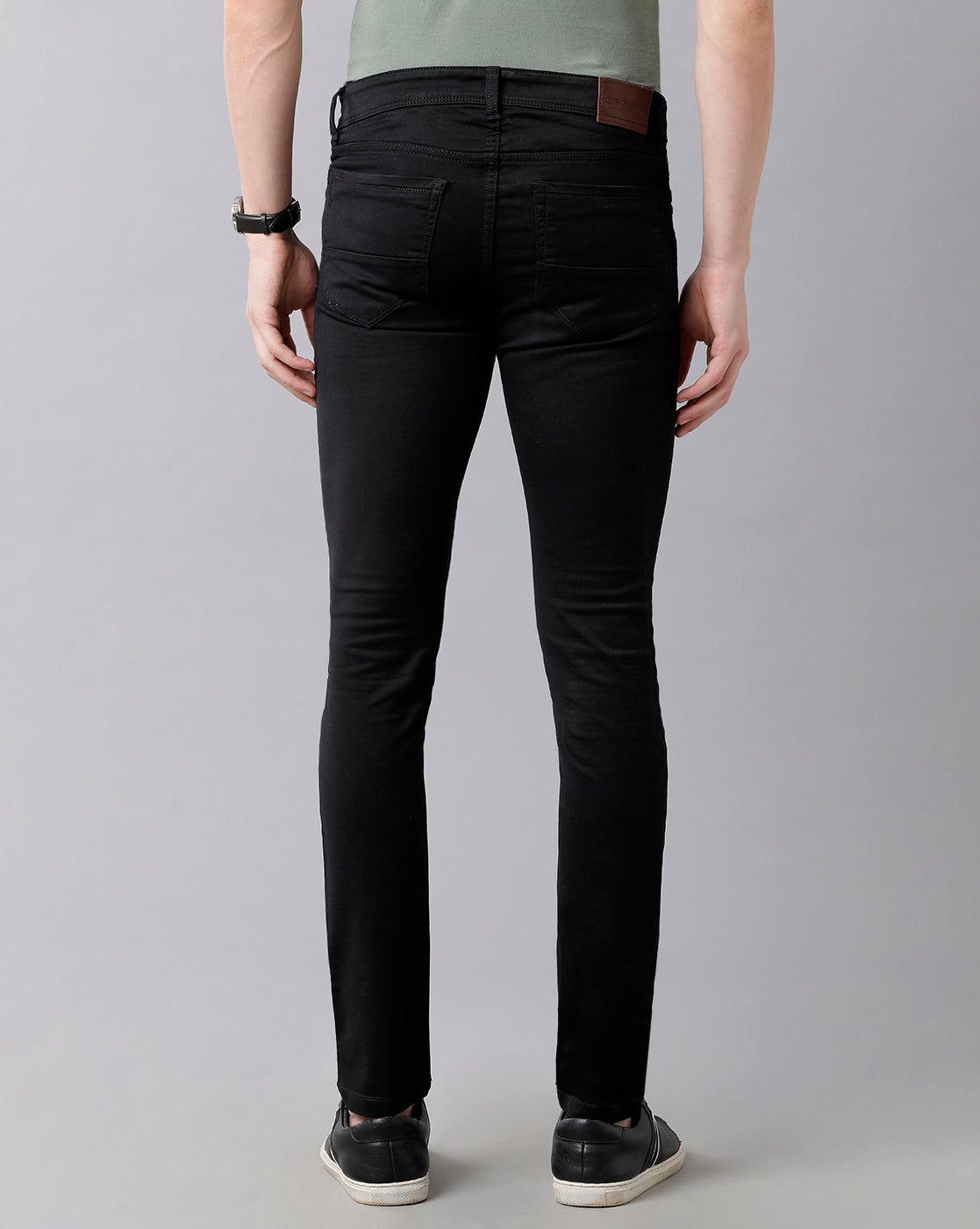 CP BRO Men's Cotton Solid Slim Fit Black Color Denim | Bdn1-19 F