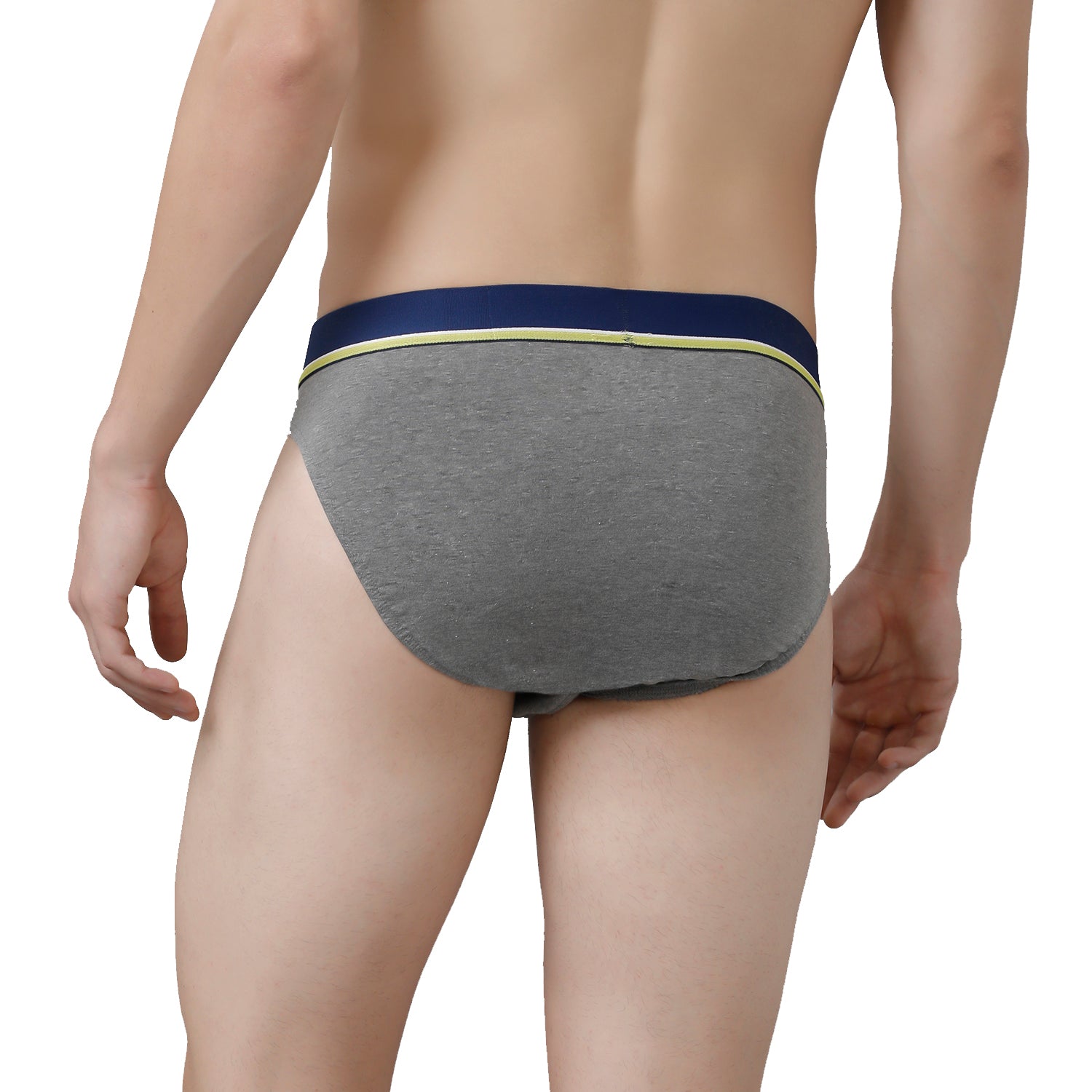 CP BRO Men's Solid Briefs with Exposed Waistband Value Pack - Grey (Pack of 2)