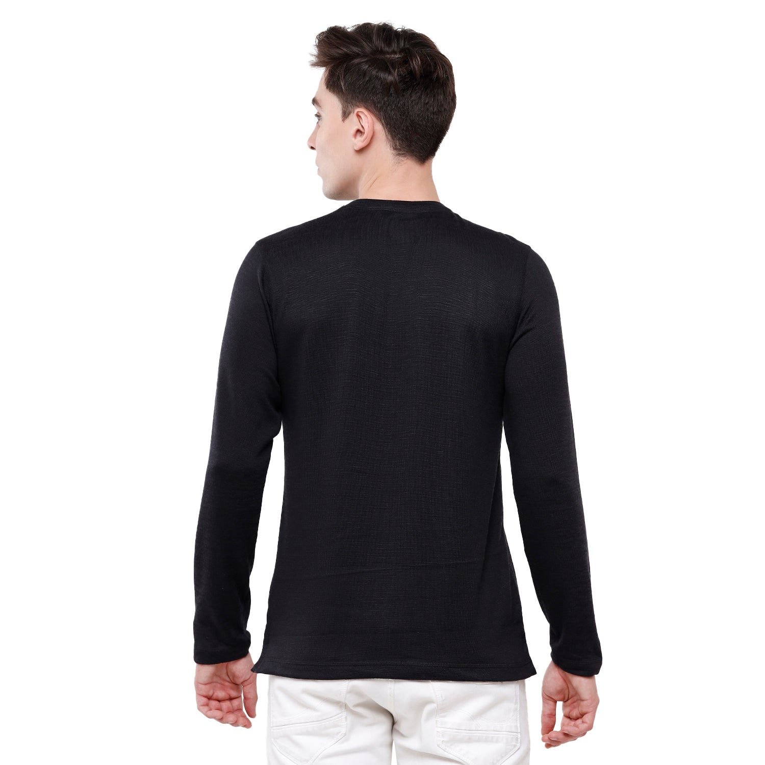 Classic Polo Mens Solid Full Sleeve Slim Fit T-Shirt (VERNO - 271 J SF Y) T-shirt Classic Polo 