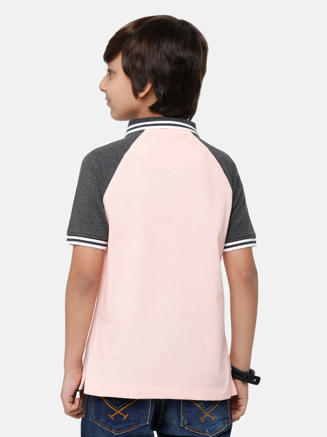 CP Boys Multicolor Colorblock Slim Fit Polo Neck T-Shirt T-shirt Classic Polo 