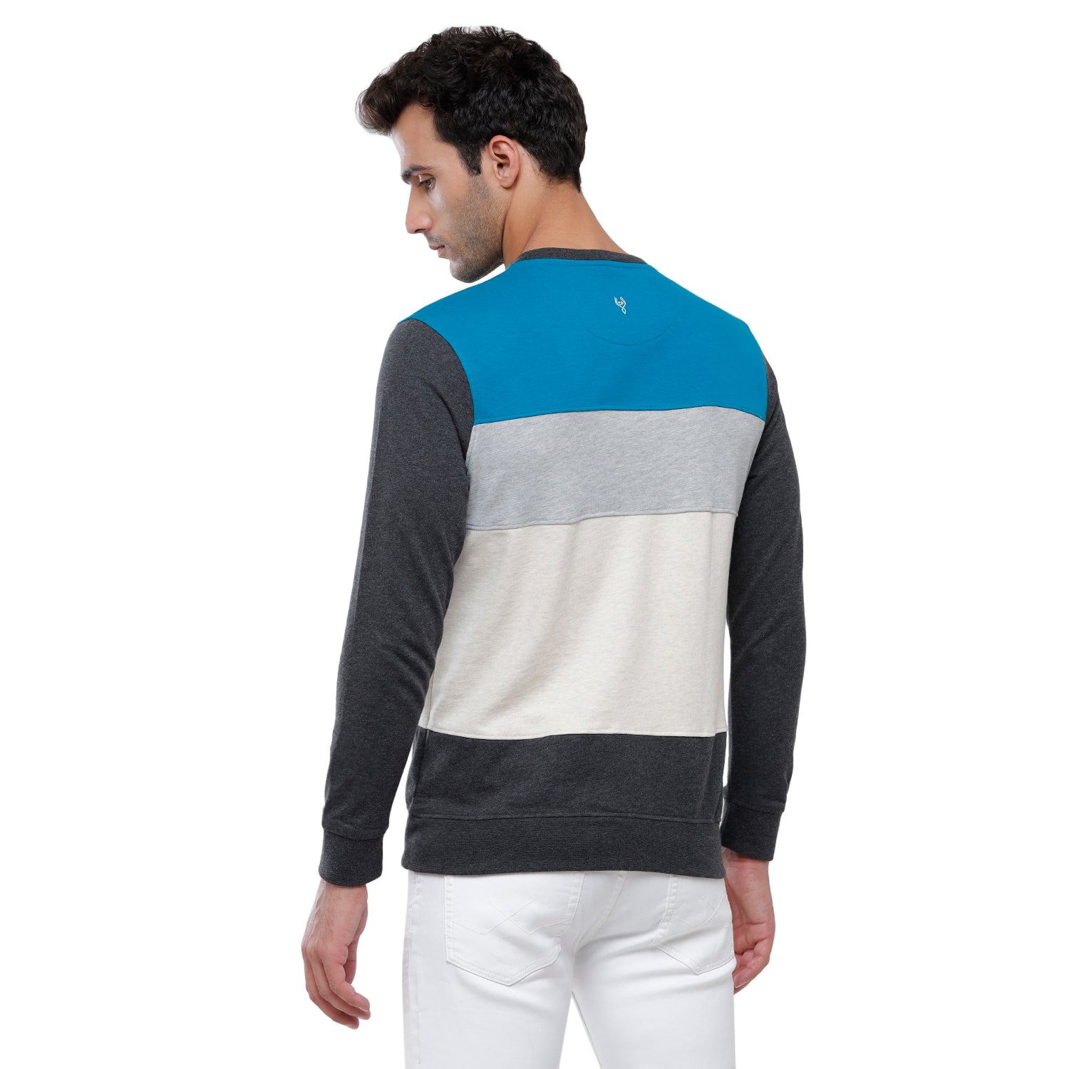 Classic Polo Men's Color Block Full Sleeve Multi Round neck Sweat Shirt - CPSS-315B Sweat Shirts Classic Polo 