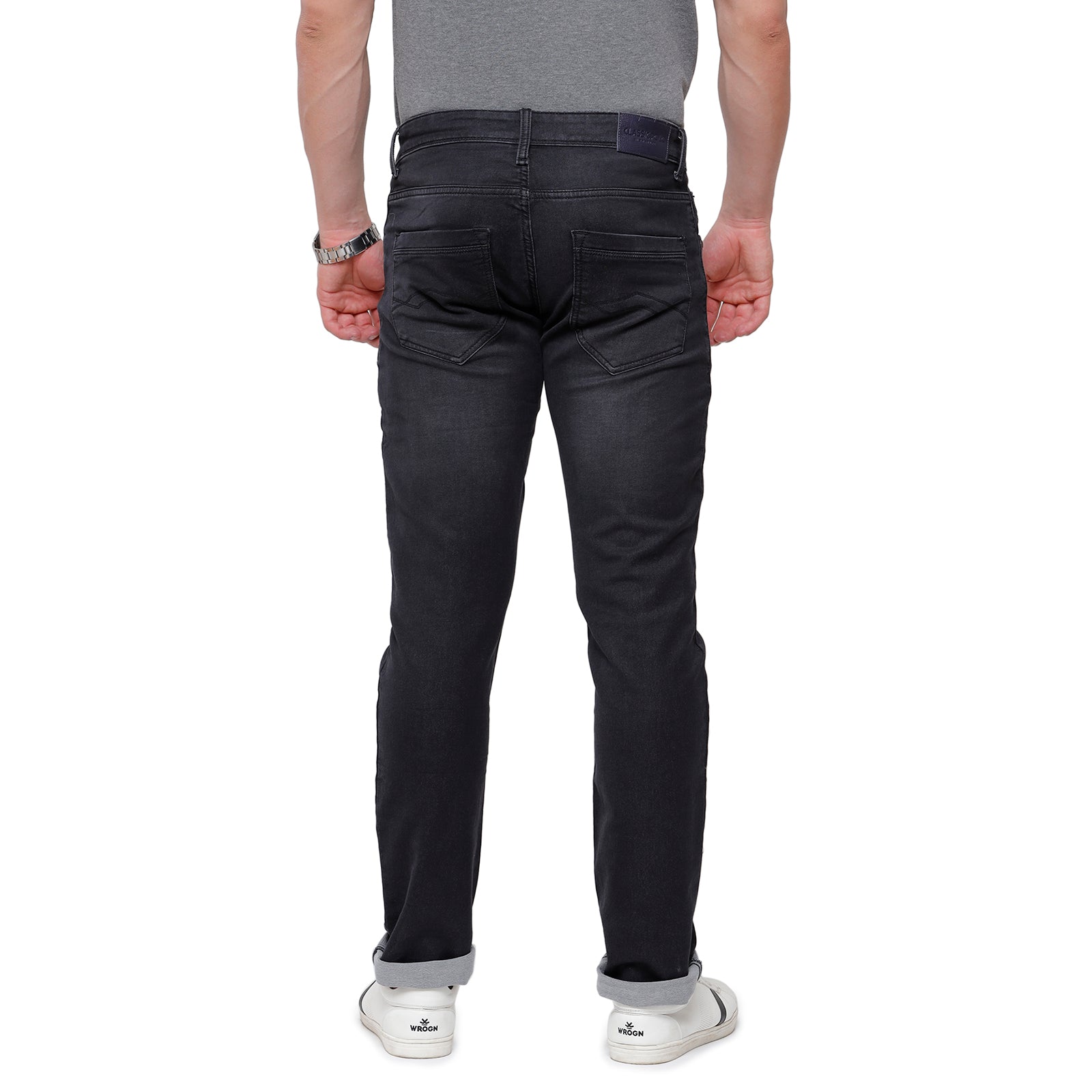 Classic Polo Mens Solid Slim Fit 98% Cotton 2% Lycra Light Grey Fashion Denim ( CPDM2-09A-ELG-SL-LY_30INCH ) Jeans Classic Polo 