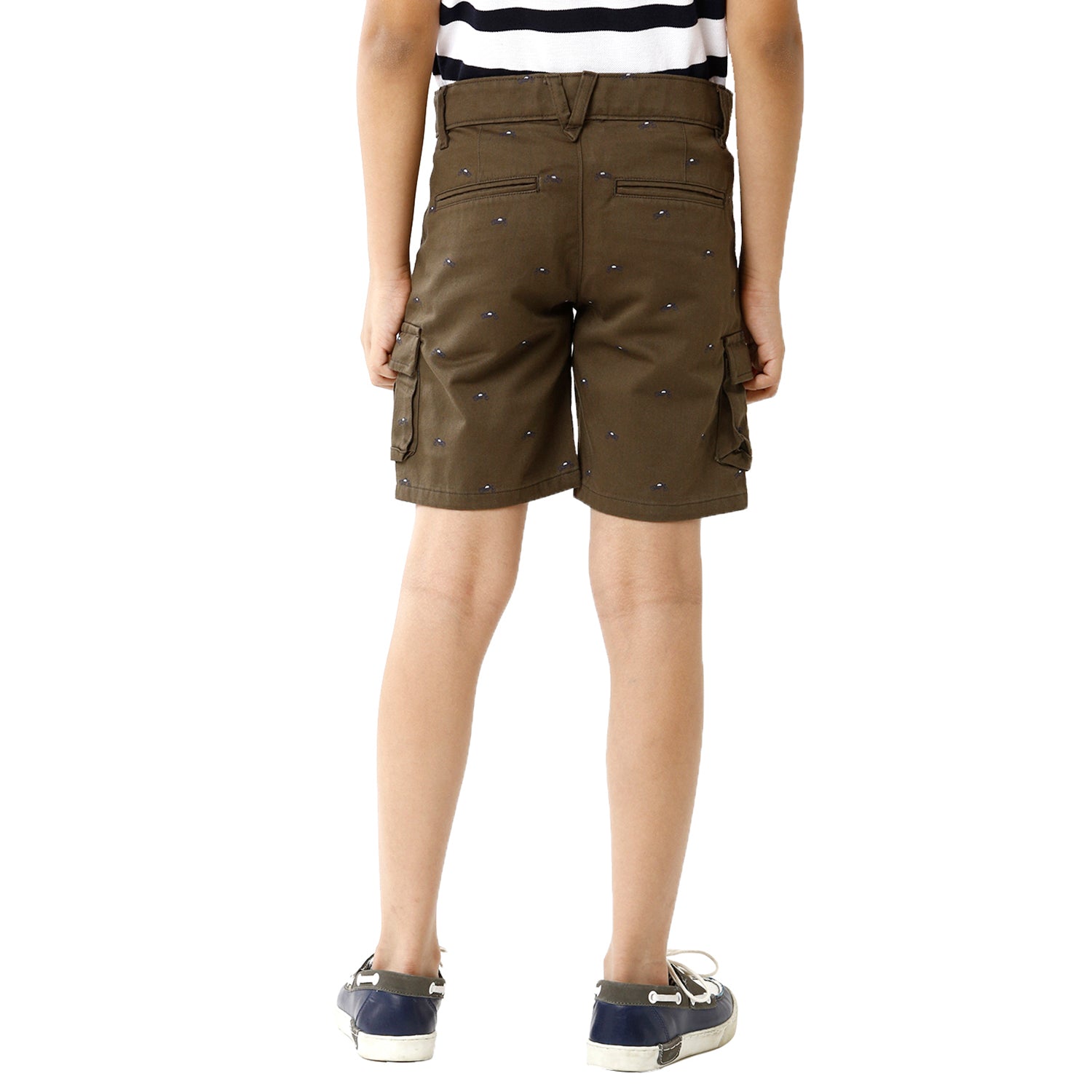 Classic Polo Bro Boys Printed Slim Fit Olive Green Color Cotton Shorts - BBSHRT S2 1A Shorts Classic Polo 