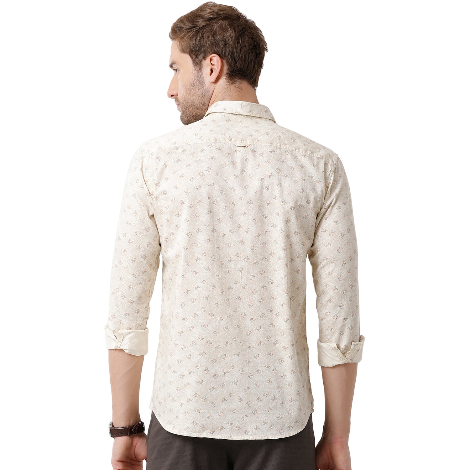 Swiss Club Mens White Color Slim Fit Full Sleeve Shirt - S-SC-101 A-FS-PRT-BSL Shirts Swiss Club 