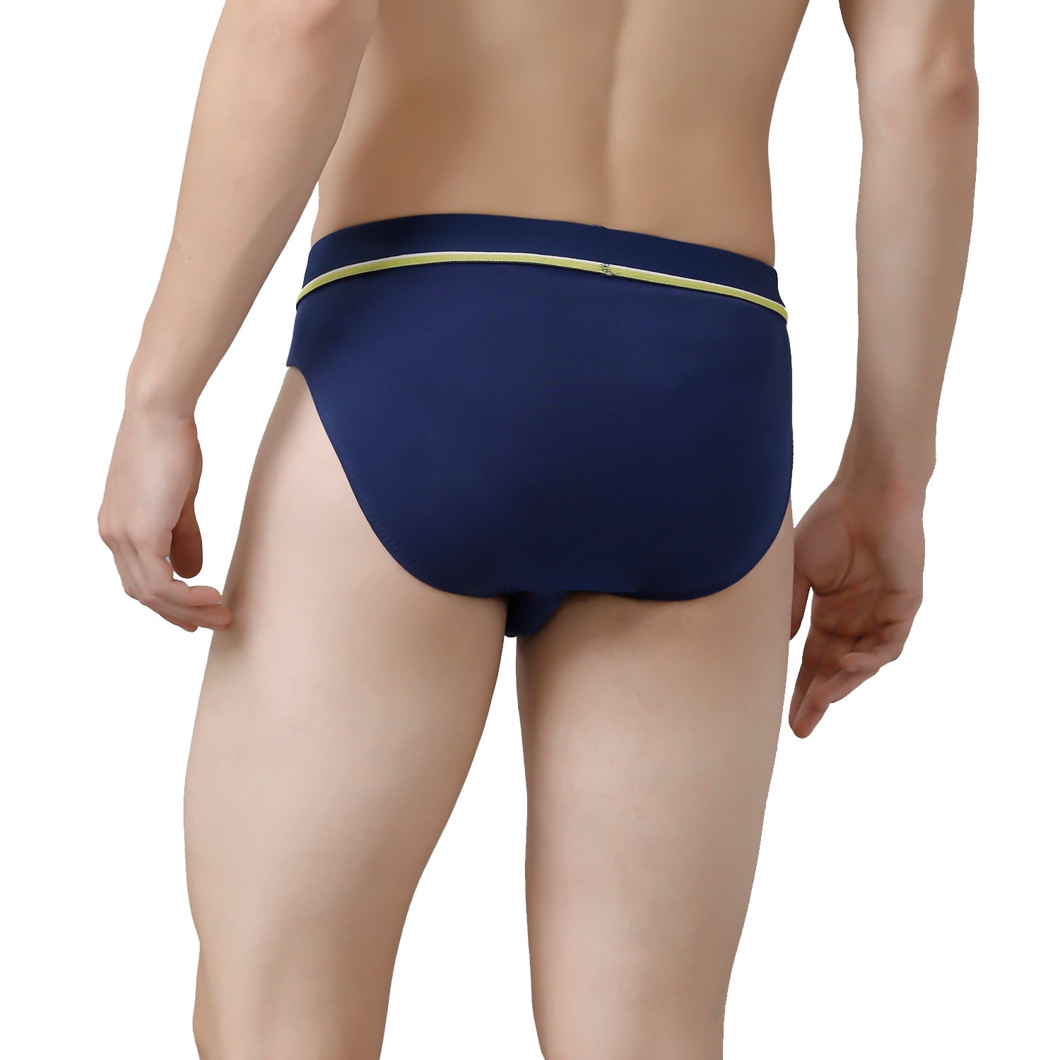 CP BRO Men's Solid Briefs with Exposed Waistband Value Pack - Navy (Pack of 2)