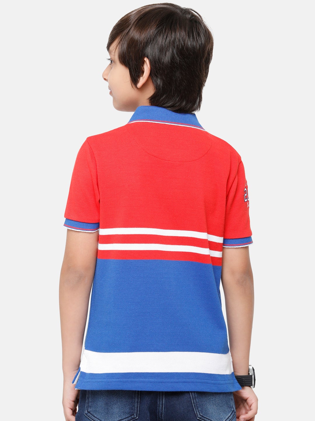 CP Boys Multicolor Stripes Slim Fit Polo Neck T-Shirt T-shirt Classic Polo 