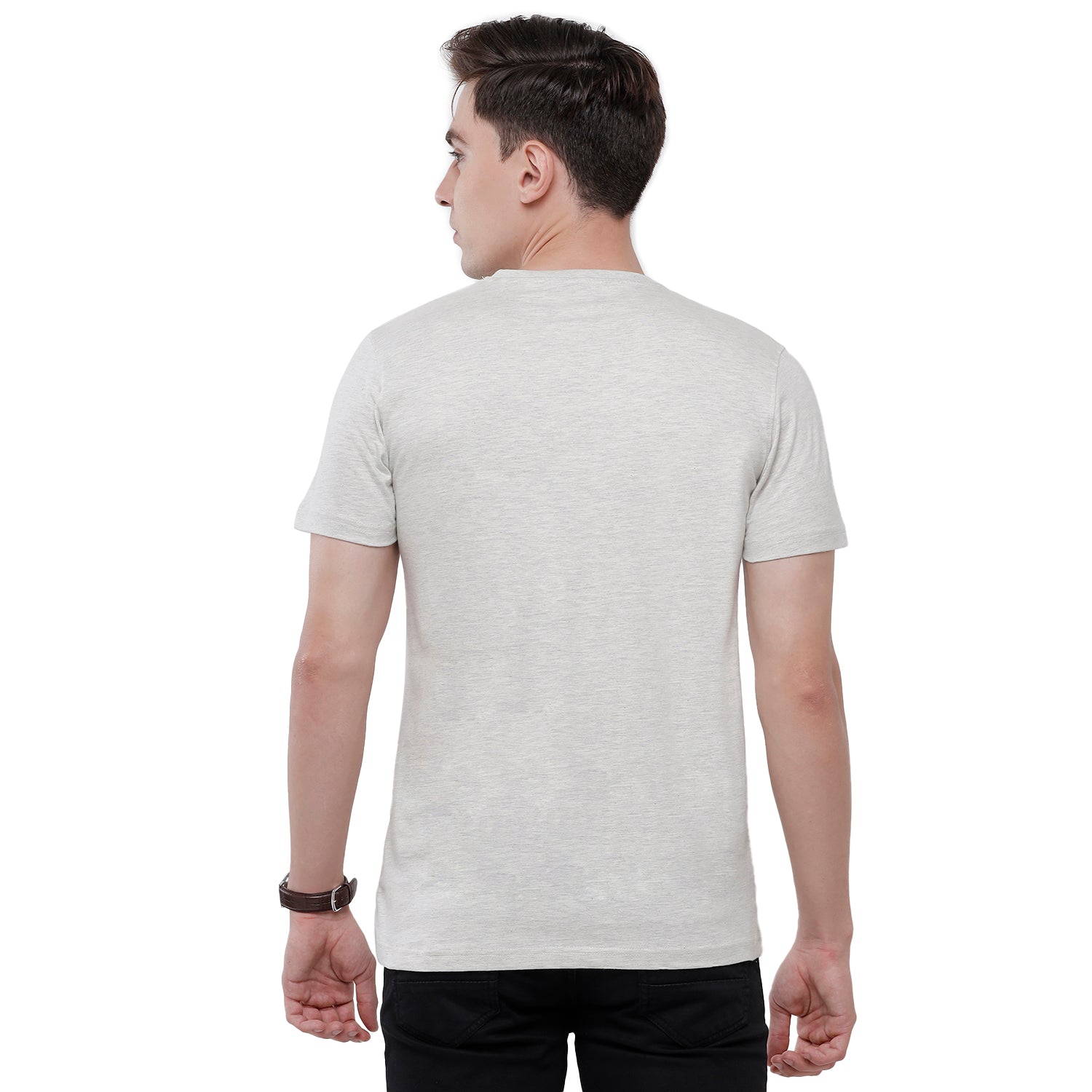 Classic Polo Mens Chest Print Half Sleeve Slim Fit T-Shirt (BALENO - 401 A SF C) T-shirt Classic Polo 