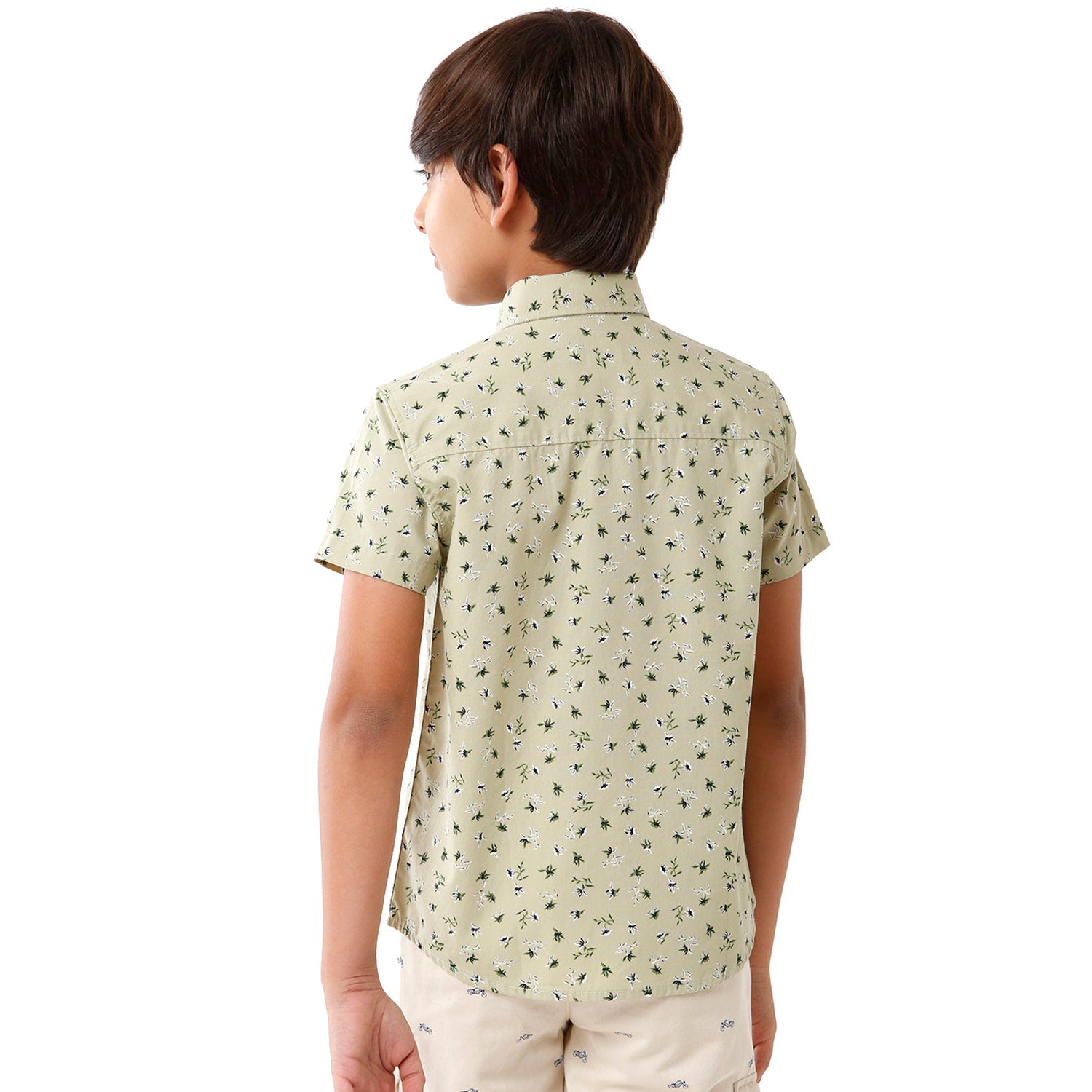 Classic Polo Bro Boys Printed Half Sleeve Slim Fit Light Green Color Shirt - BBSH S2 07 B Shirts Classic Polo 