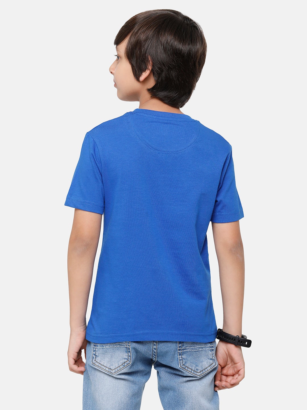 CP Boys Navy Printed Half Sleeve Slim Fit Round Neck T-Shirt (BBC - 24 B SF C) T-shirt Classic Polo 