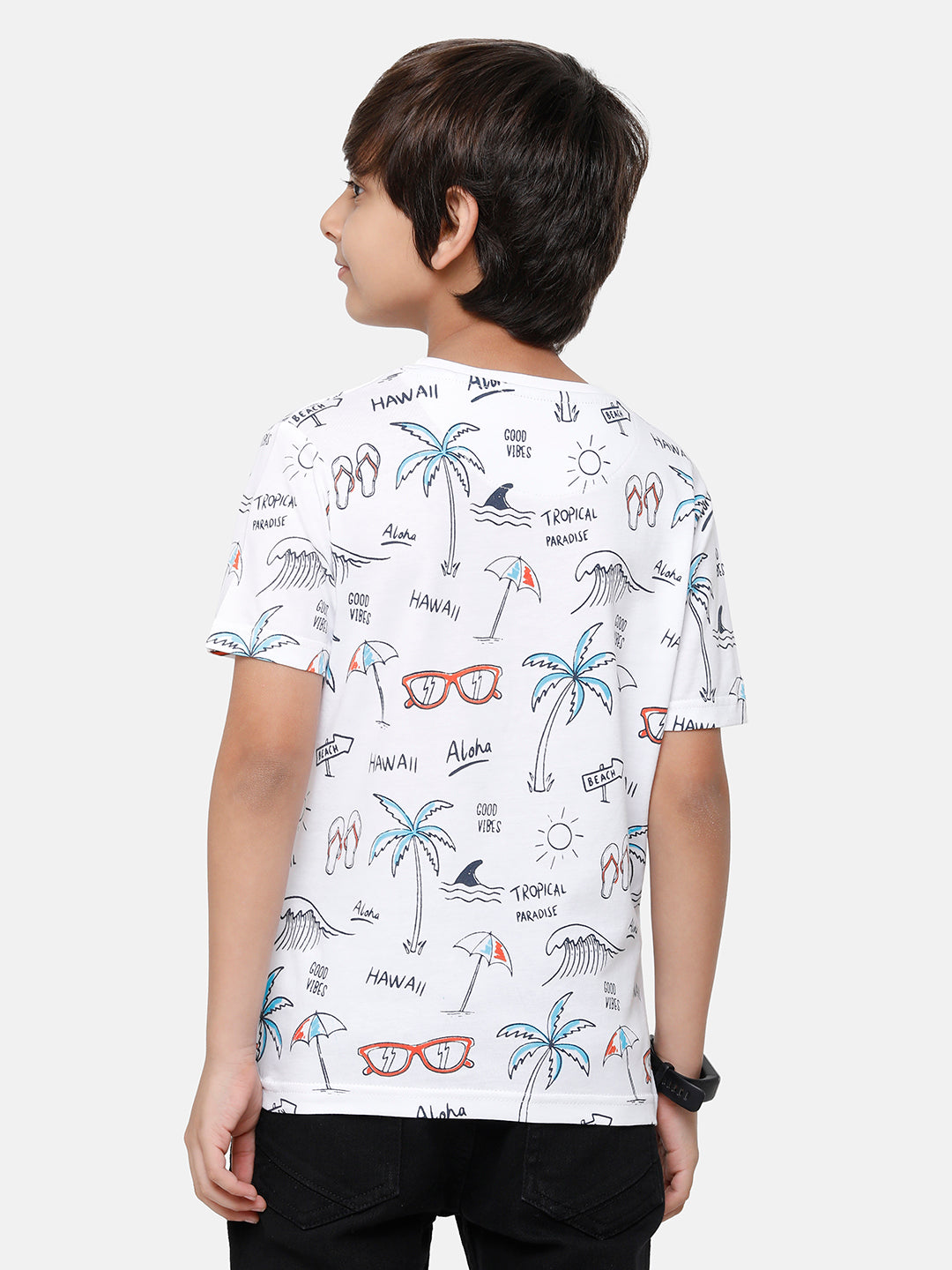 CP Boys 100% Cotton Printed Slim Fit Round Neck T-Shirt T-shirt Classic Polo 