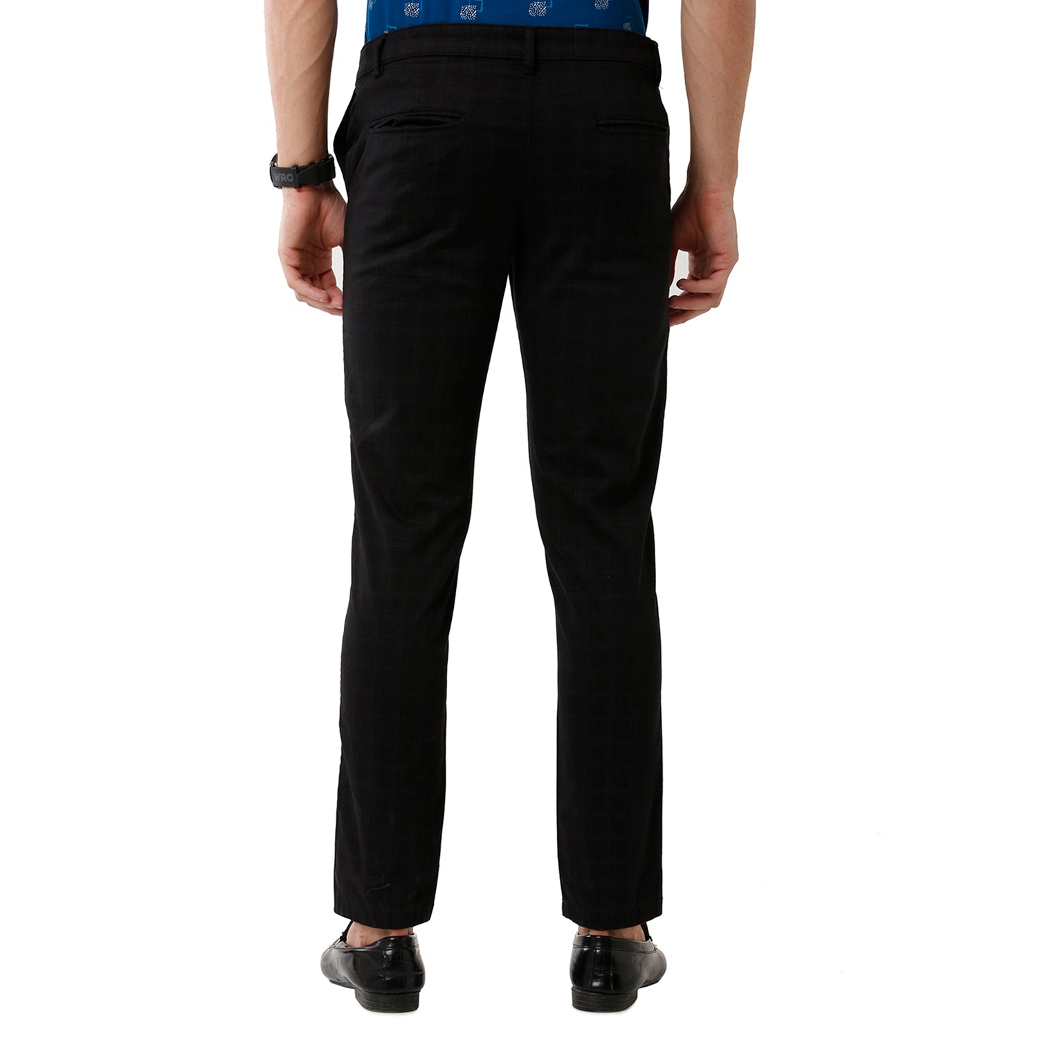 Swiss Club Mens Slim Fit Black Color Trousers -SC-38 B Blk Pants Swiss Club 