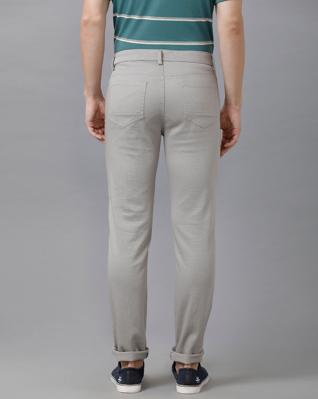 CP BRO Men's Cotton Solid Slim Fit Grey Color Trousers | Tbn2 14 B