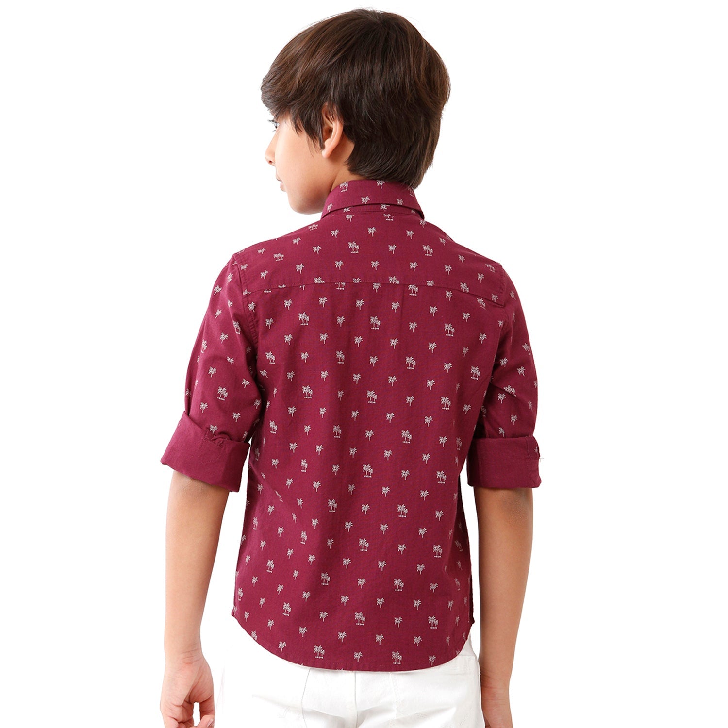 Classic Polo Bro Boys Printed Full Sleeve Slim Fit Fuchsia Color Shirt - BBSH S2 37 B Shirts Classic Polo 