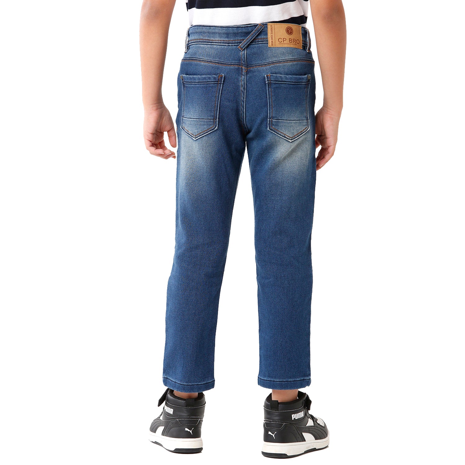 Classic Polo Bro Boys Cotton Solid Slim Fit Blue Color Denim Jeans - BBD S1 02B Classic Polo 
