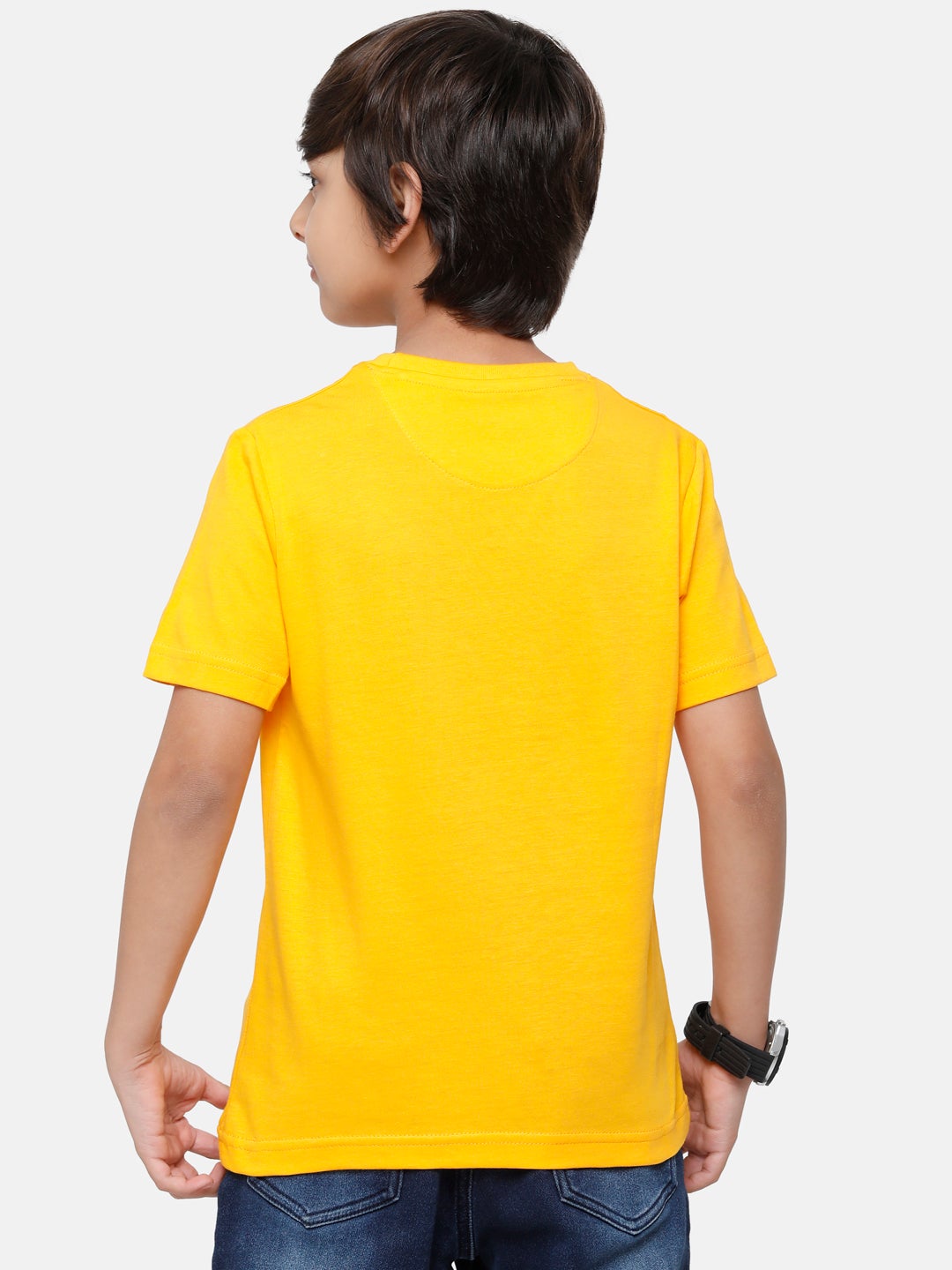 CP Boys Yellow Slim Fit Round Neck T-Shirt T-shirt Classic Polo 
