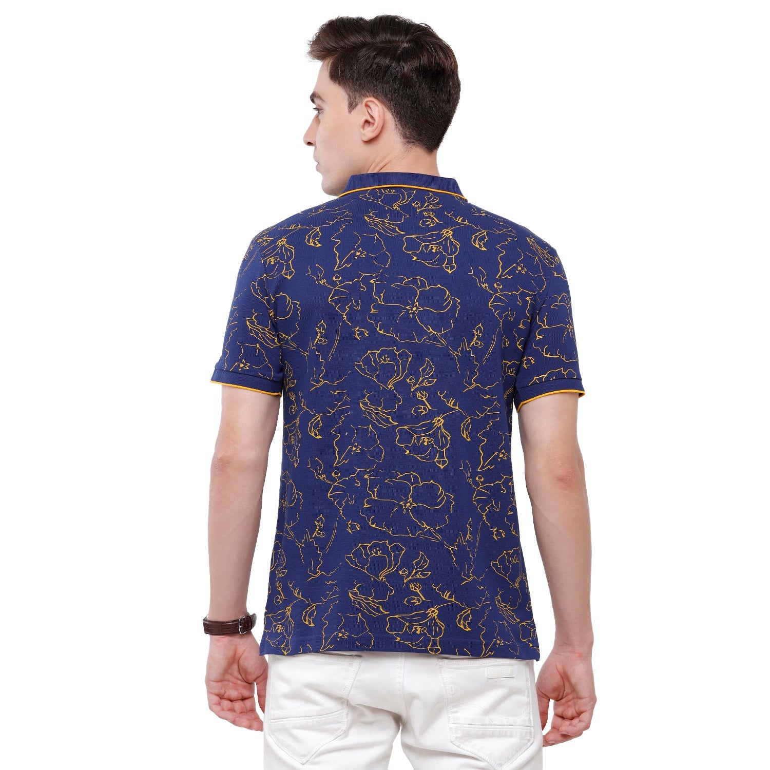 Classic Polo Mens Printed Half Sleeve Slim Fit T-Shirt (BEAU - 136 A SF P) T-shirt Classic Polo 