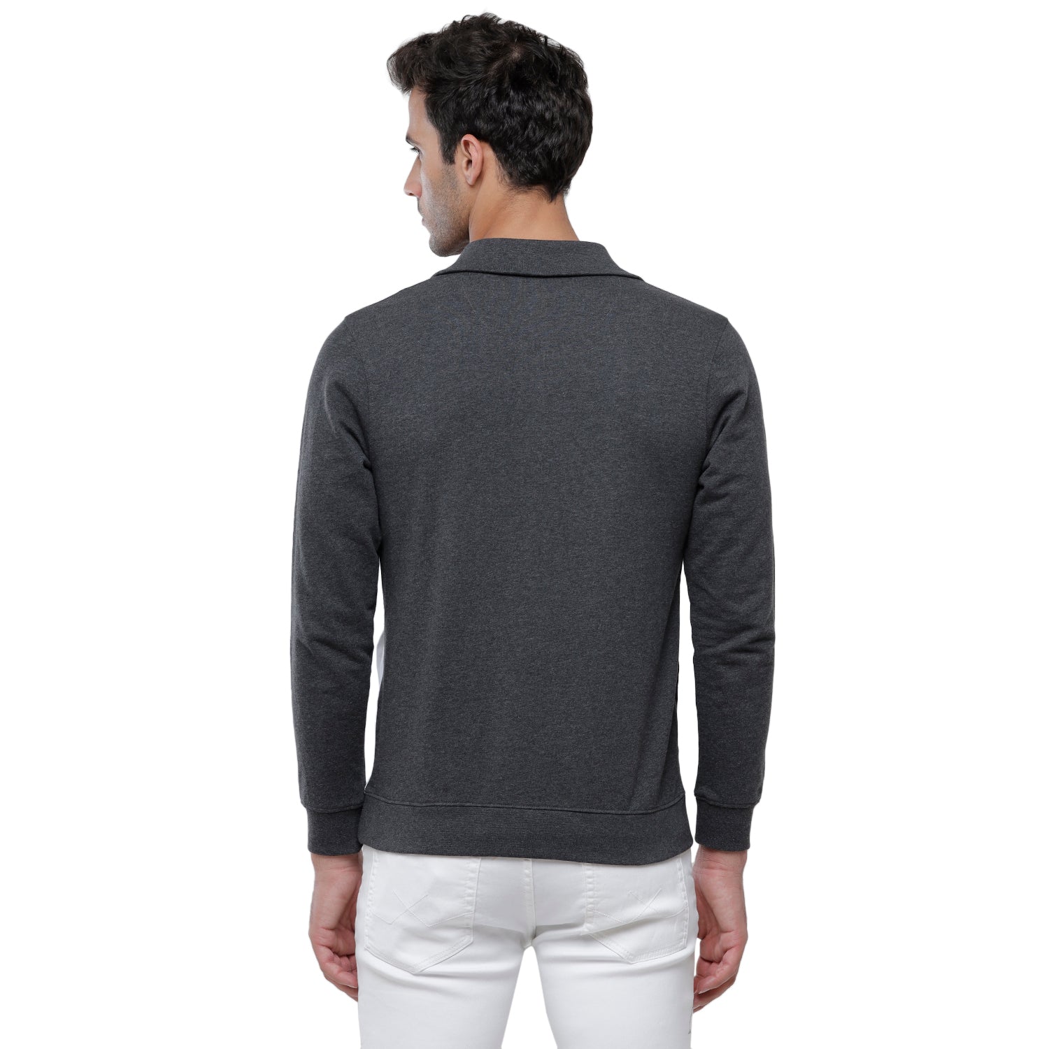 Classic Polo Men's Color Block Full Sleeve Red & Grey Polo neck Sweat Shirt - CPSS-331A Sweat Shirts Classic Polo 