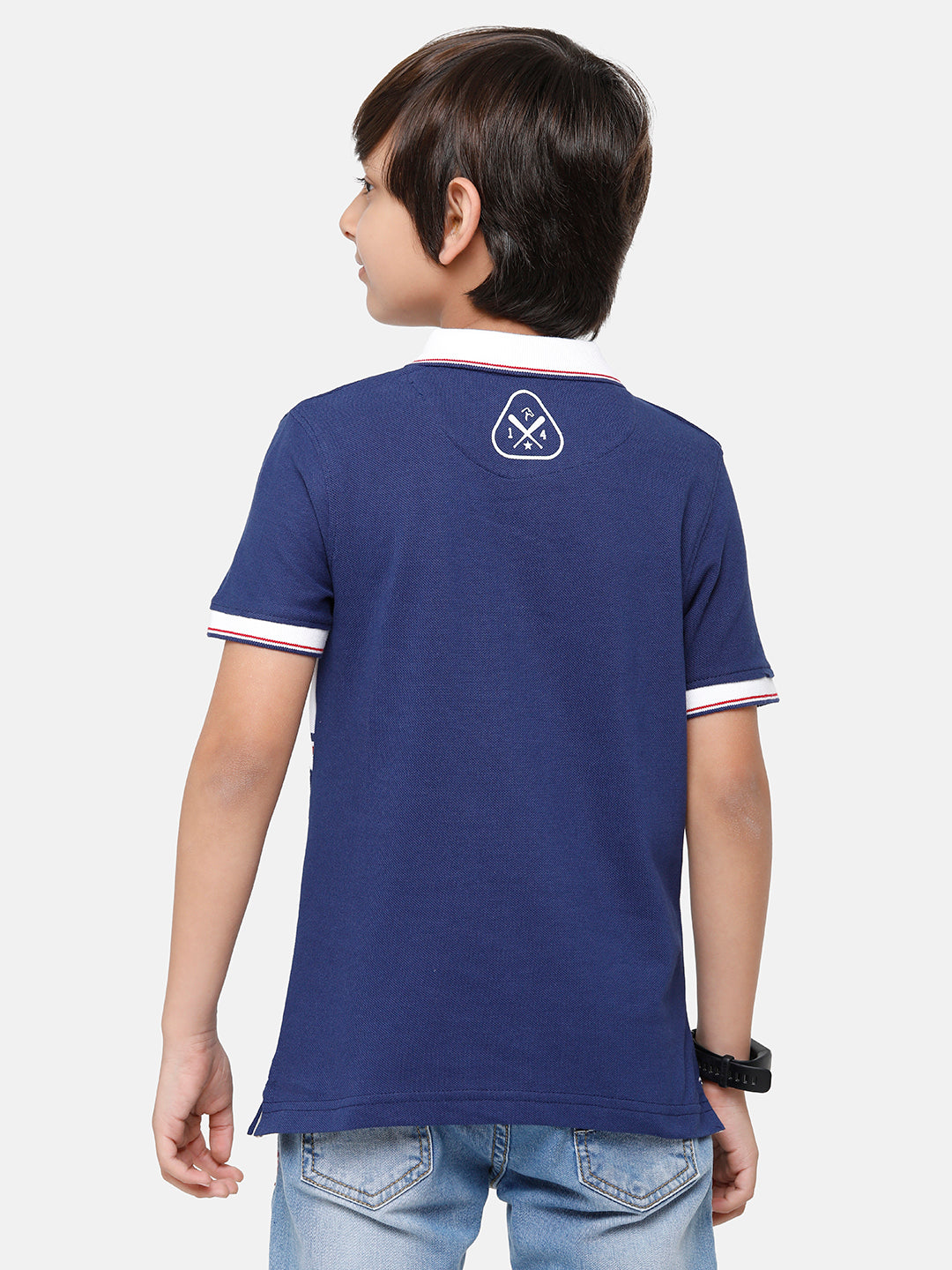 CP Boys 100% Cotton Printed Half Sleeve Slim Fit Polo Neck T-Shirt T-shirt Classic Polo 