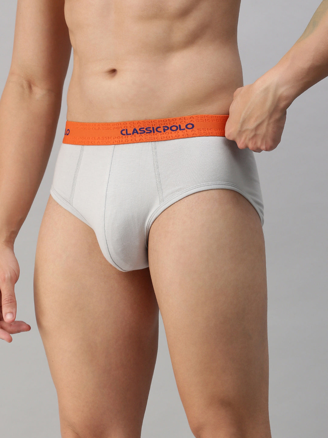 Classic Polo Men's Modal Solid Brief | Scarce - Grey