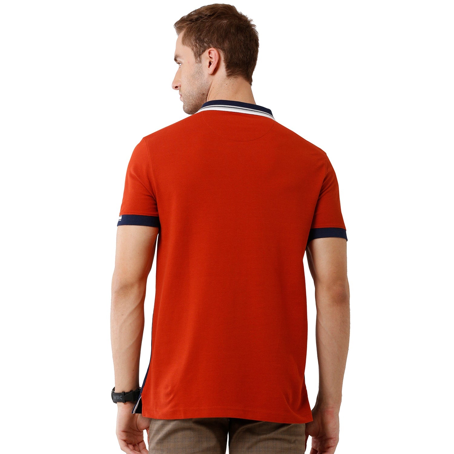 Swiss Club Mens Color Block Slim Fit Polo Neck Multicolor T-Shirt -Stag 202 A SWISS CLUB T-Shirt Swiss Club 