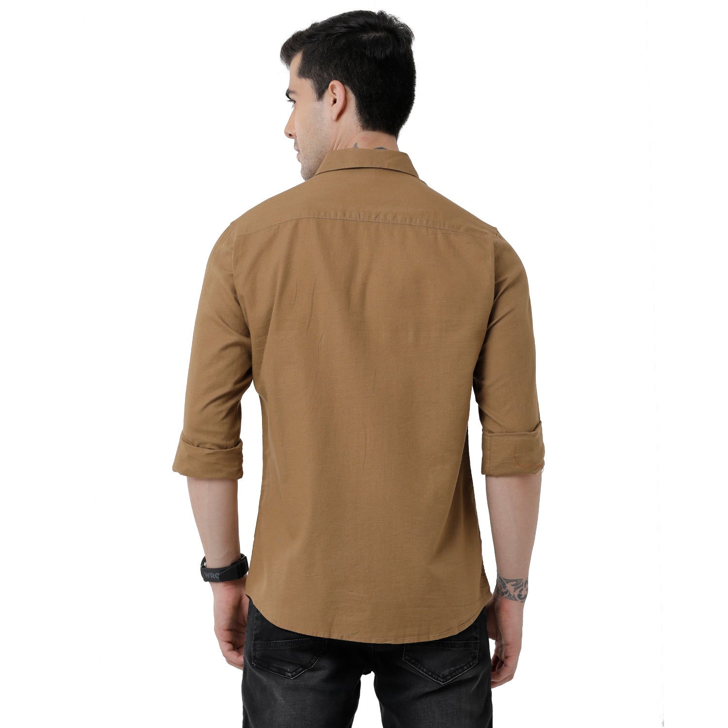 Classic Polo Mens Solid Slim Fit Full Sleeve Brown Color Shirt - SN1-111 B Shirts Classic Polo 