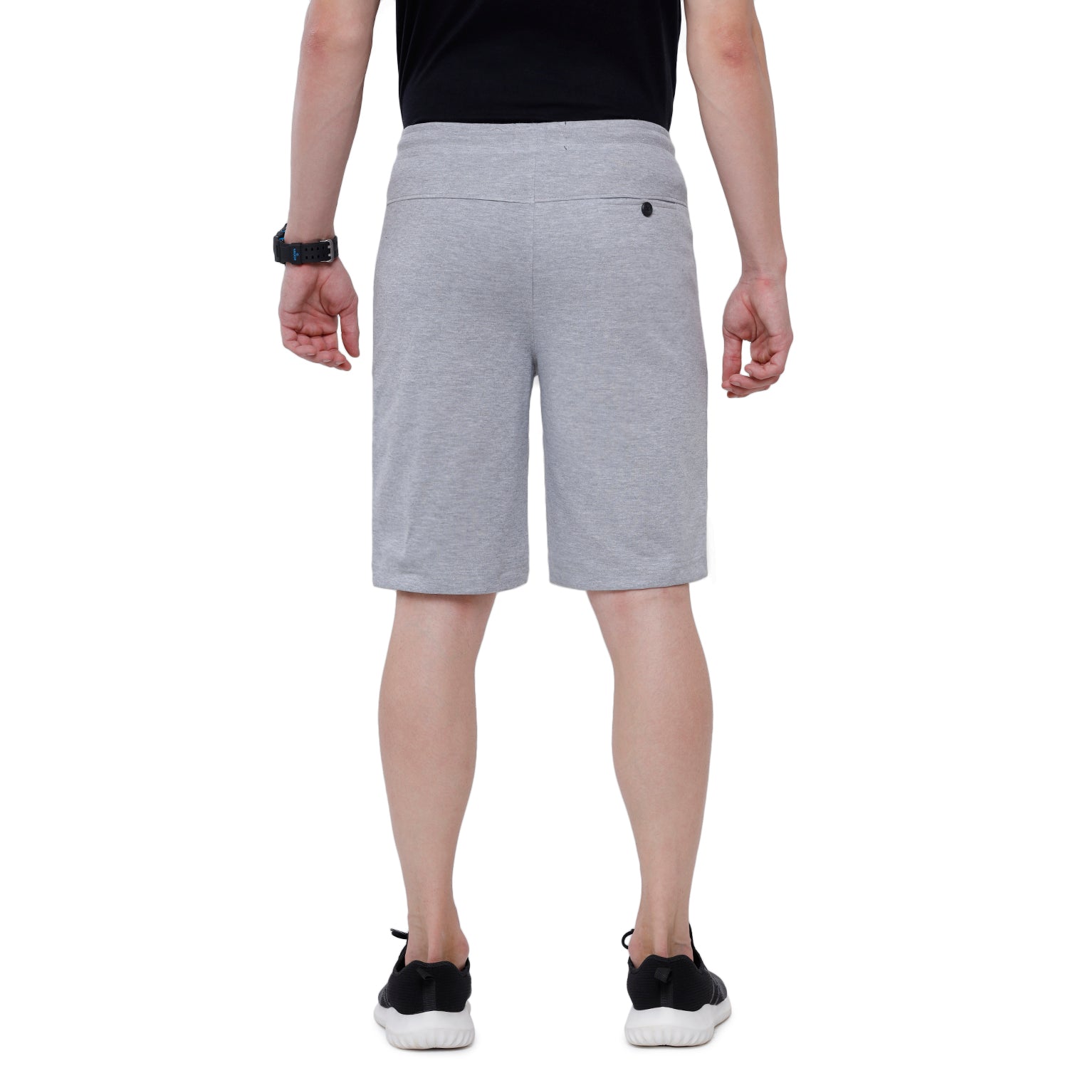 Classic Polo Men's Grey Melange Printed Slim Fit Sporty Shorts - Cielo - 02 B Shorts Classic Polo 