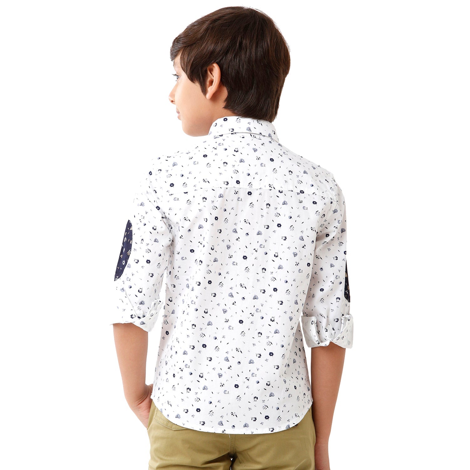 Classic Polo Bro Boys Printed Full Sleeve Slim Fit White Color Shirt - BBSH S2 06 A Shirts Classic Polo 