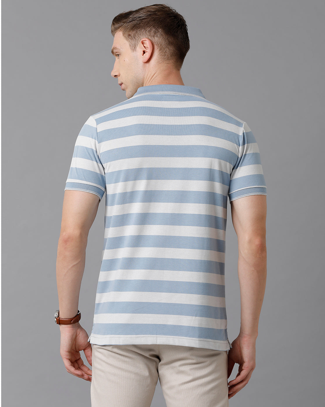 Classic Polo Men's Cotton Striped Slim Fit Multicolor T-Shirt | Cpeg - 286 A