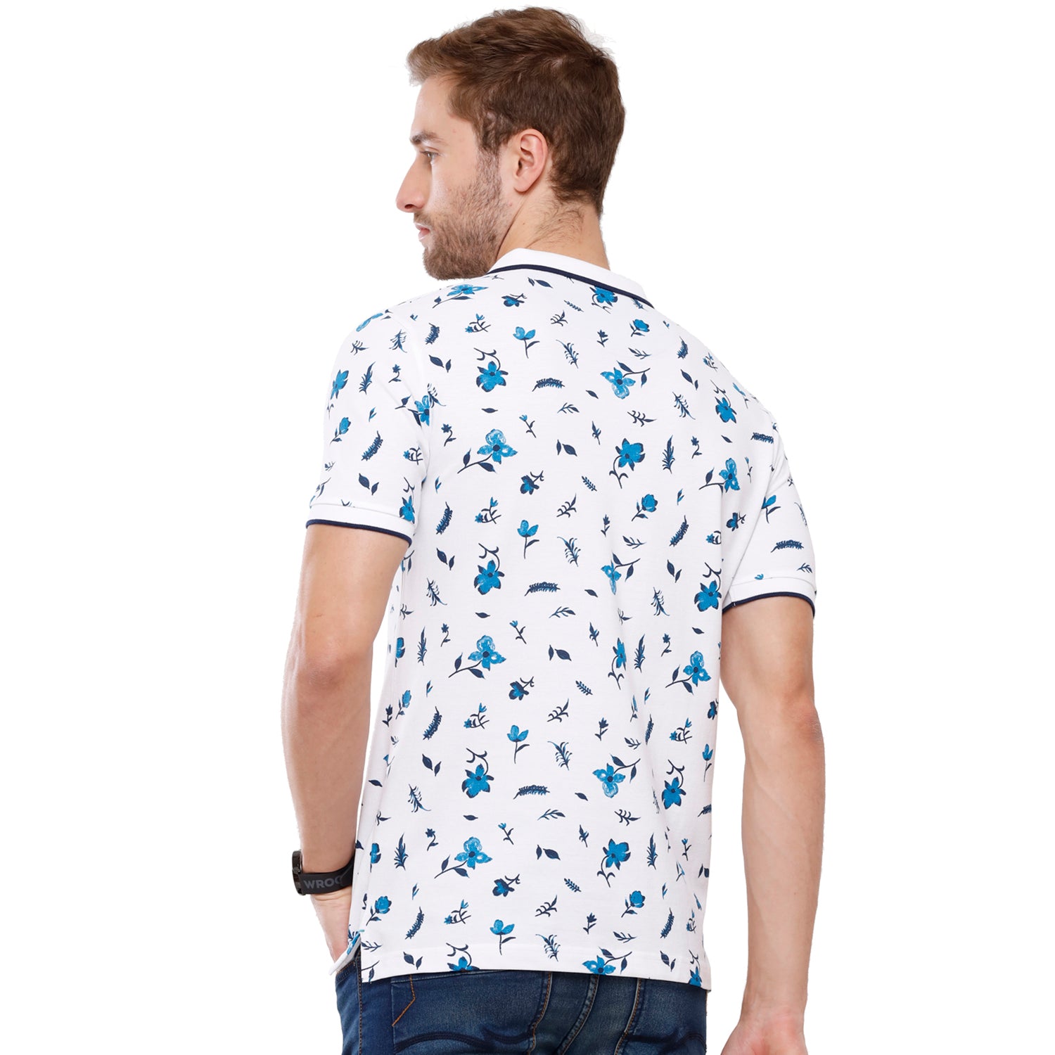 Classic Polo Mens Printed Half Sleeve Slim Fit Polo Neck T-Shirt (BEAU - 162 A SF P) T-shirt Classic Polo 
