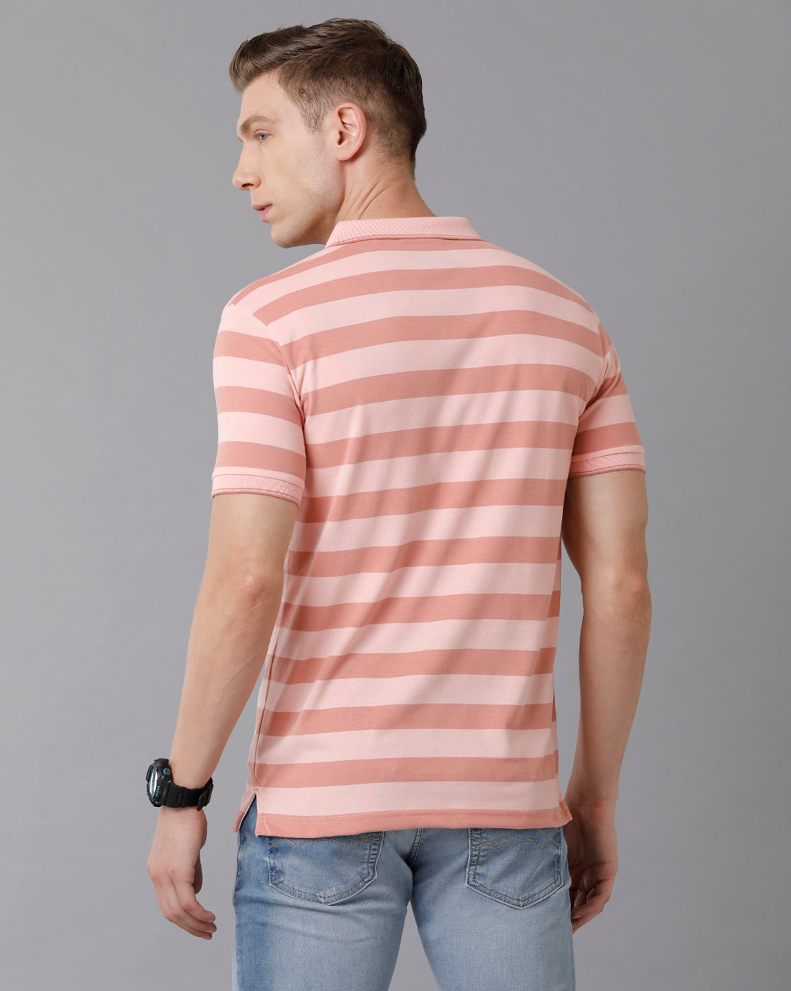 Classic Polo Men's Cotton Striped Slim Fit Multicolor T-Shirt | Cpeg - 286 B