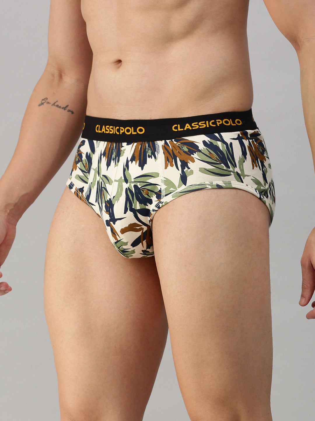 Classic Polo Men's Modal Printed Briefs | Scarce - Multicolor (Pack of 3)