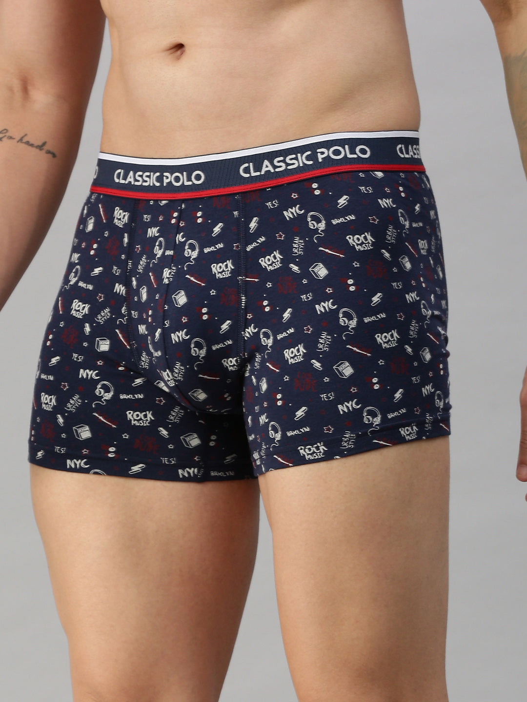Classic Polo Men's Modal Printed Trunk | Glance - Blue