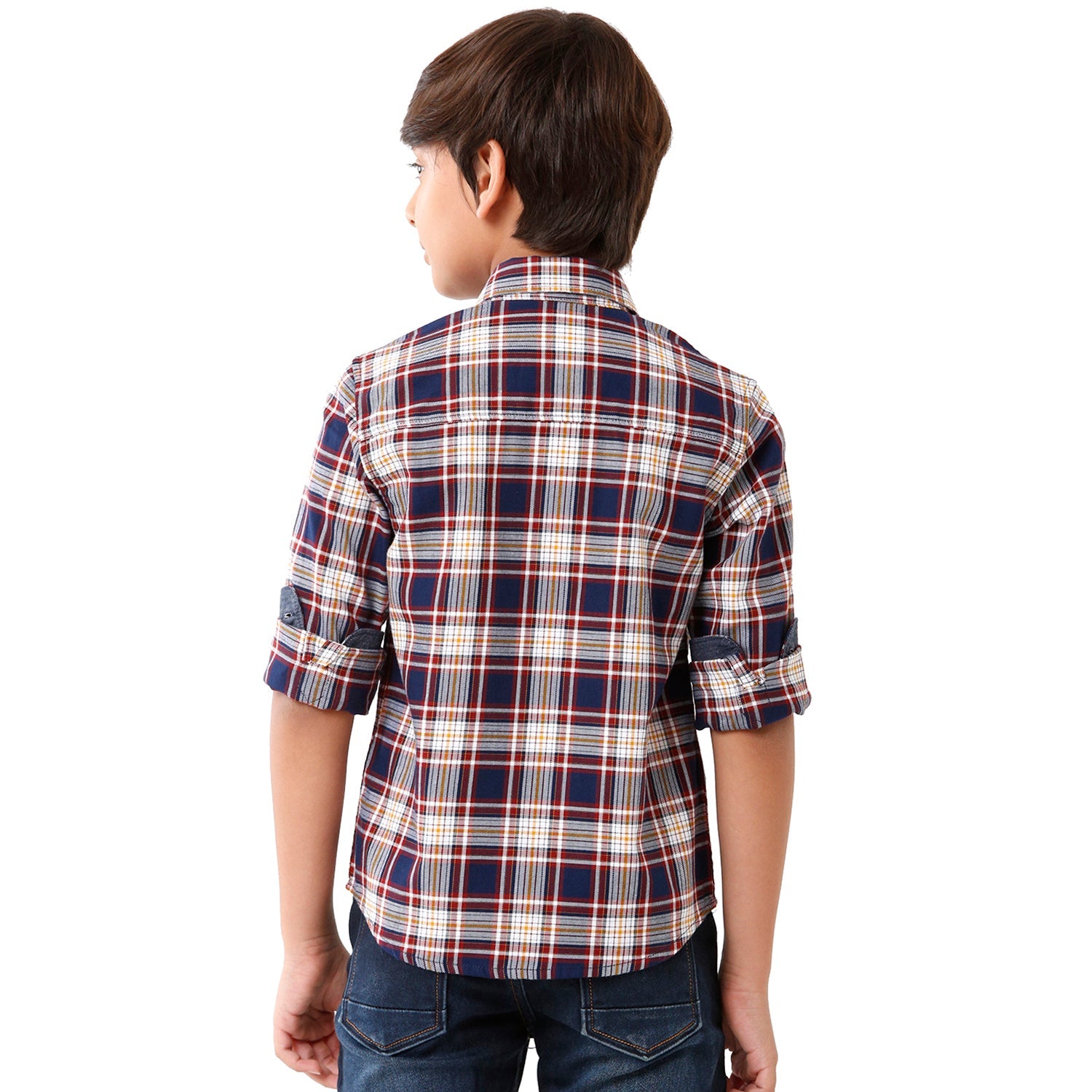 Classic Polo Bro Boys Checked Full Sleeve Slim Fit Multicolor Shirt - BBSH S2 15 A Shirts Classic Polo 