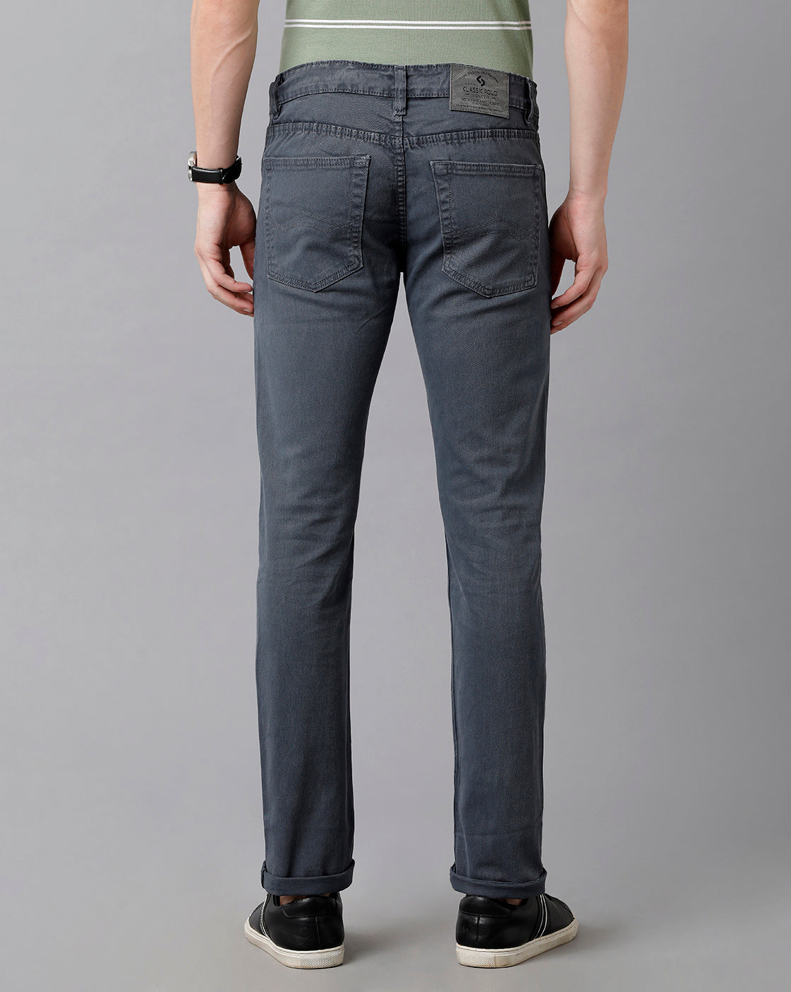 Classic Polo Men's Cotton Solid Slim Fit Blue Color Denim | Cpodn2-01 C