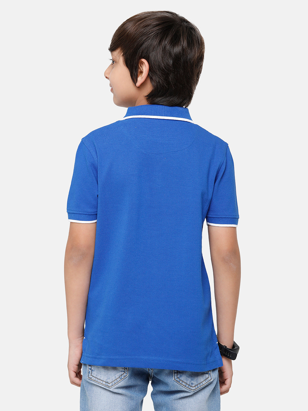 CP Boys Blue Solid Slim Fit Polo Neck T-Shirt T-shirt Classic Polo 
