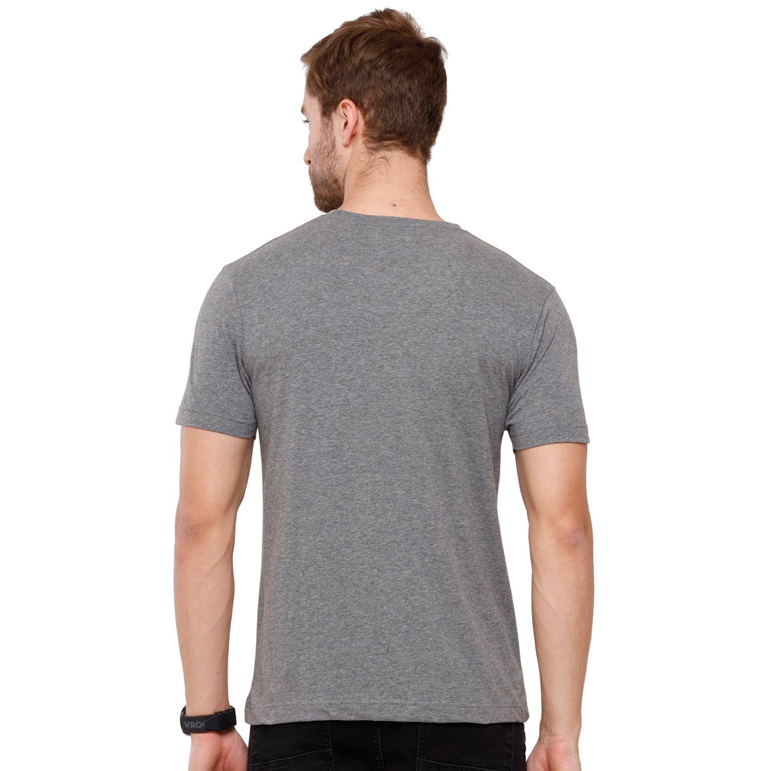 Classic Polo Mens Chest Print Half Sleeve Slim Fit Crew Neck T-Shirt (FLASH-RN-106 SF C) Shirts & Tops Classic Polo 